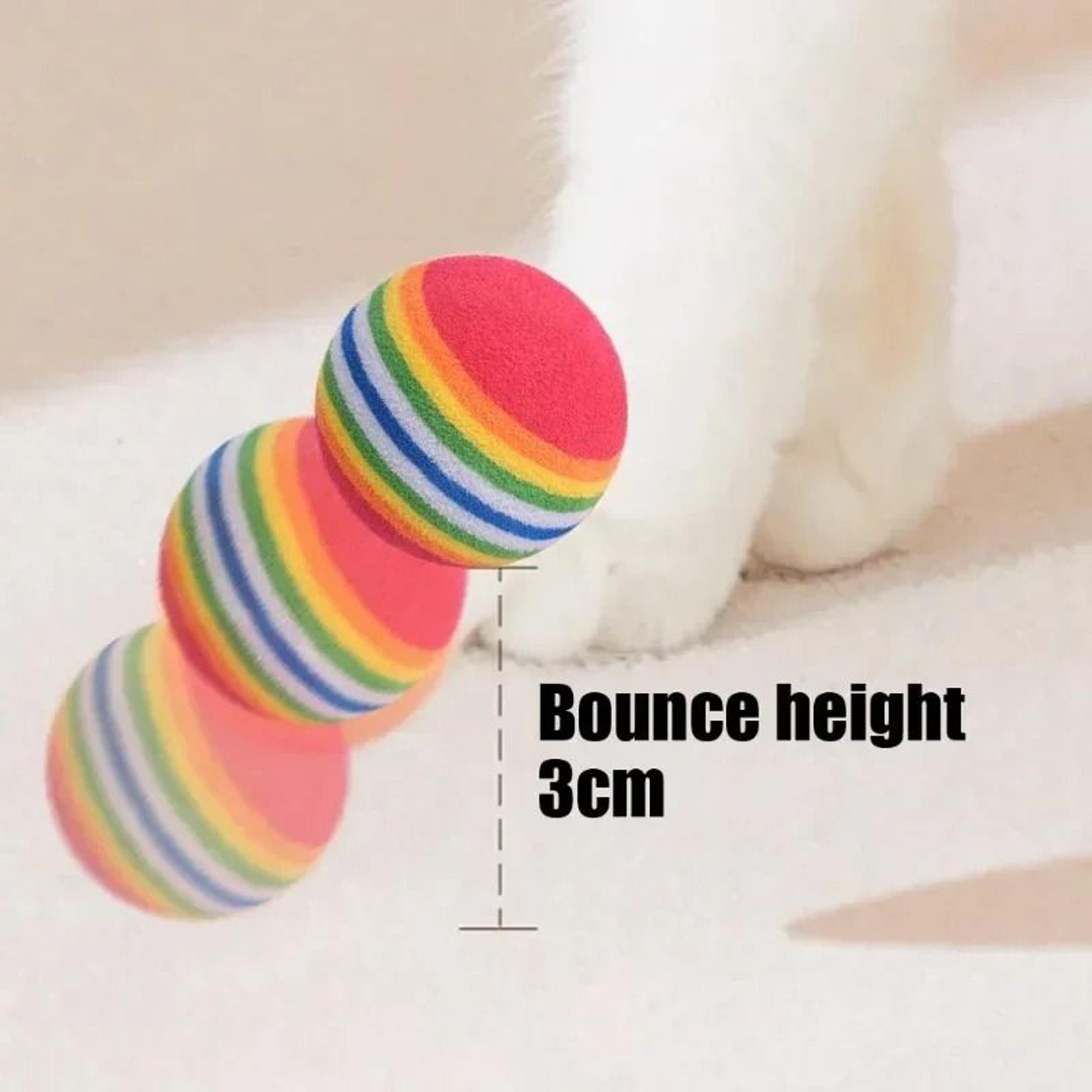 Interactive Pet Toy Balls Soft Rainbow EVA Jumping Balls For Cats And Dogs Training Play Toys 6