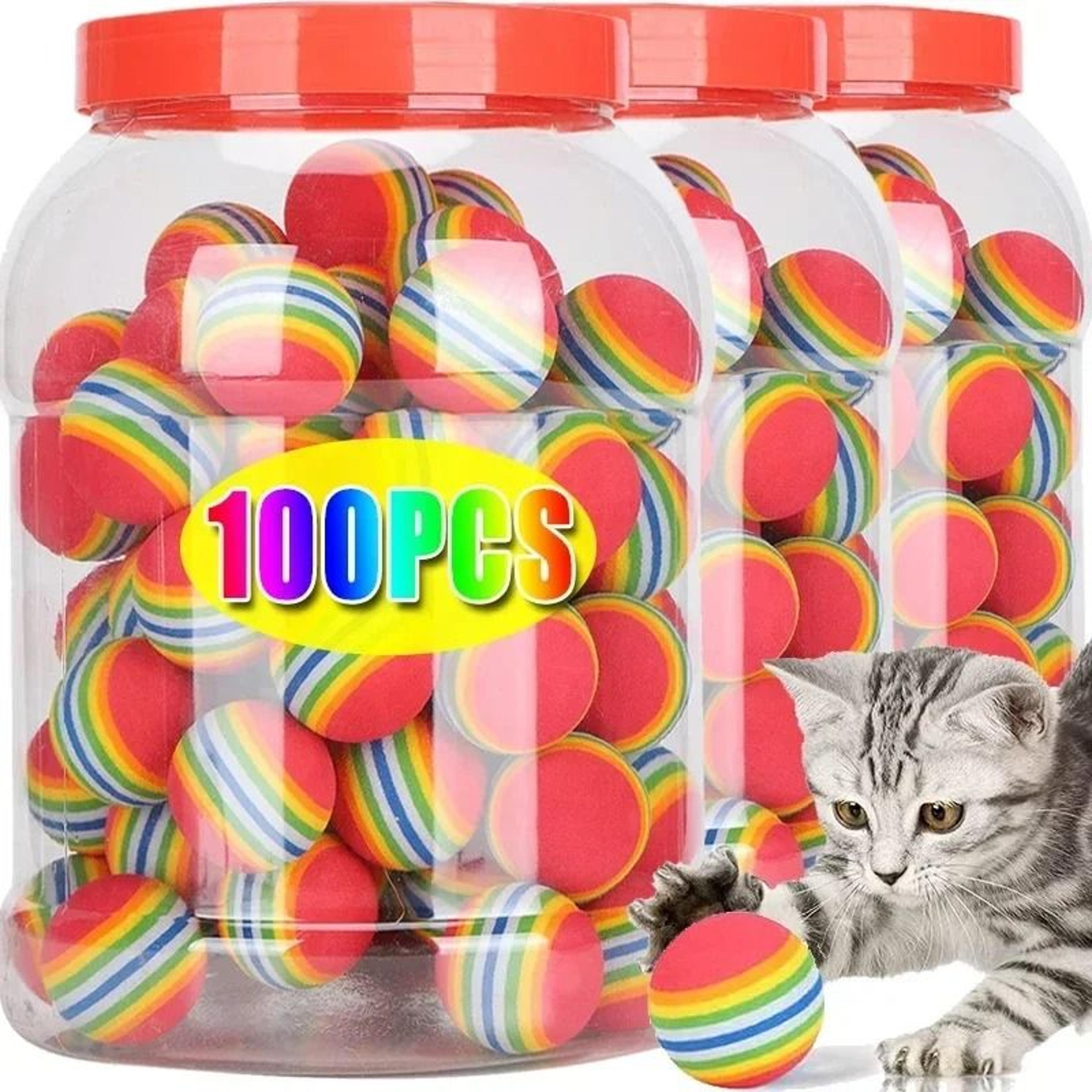 Interactive Pet Toy Balls Soft Rainbow EVA Jumping Balls For Cats And Dogs Training Play Toys 9