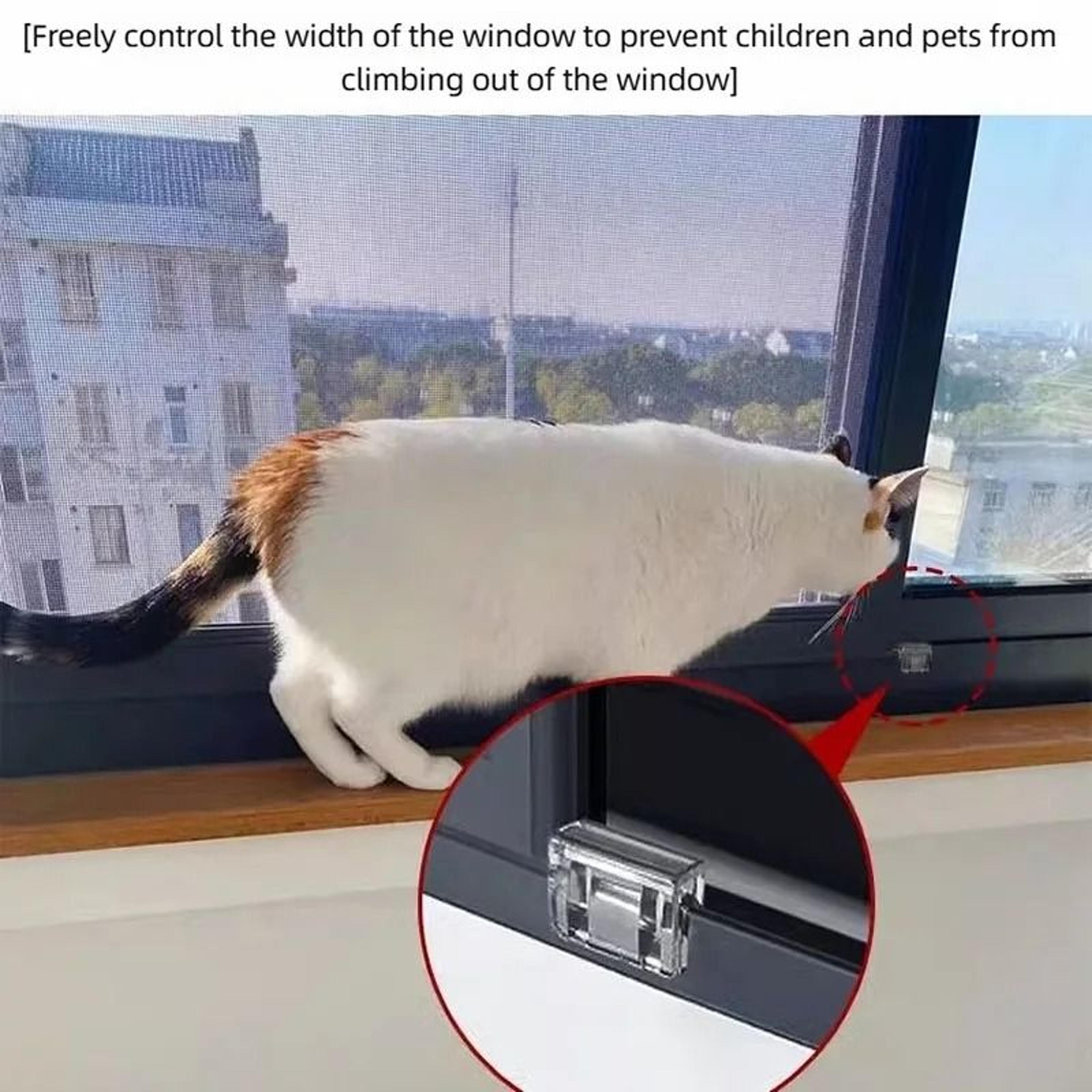 Adjustable Cat Window Safety Lock Anti Jump Window Limiter Pet Protection Guard For Cats 6