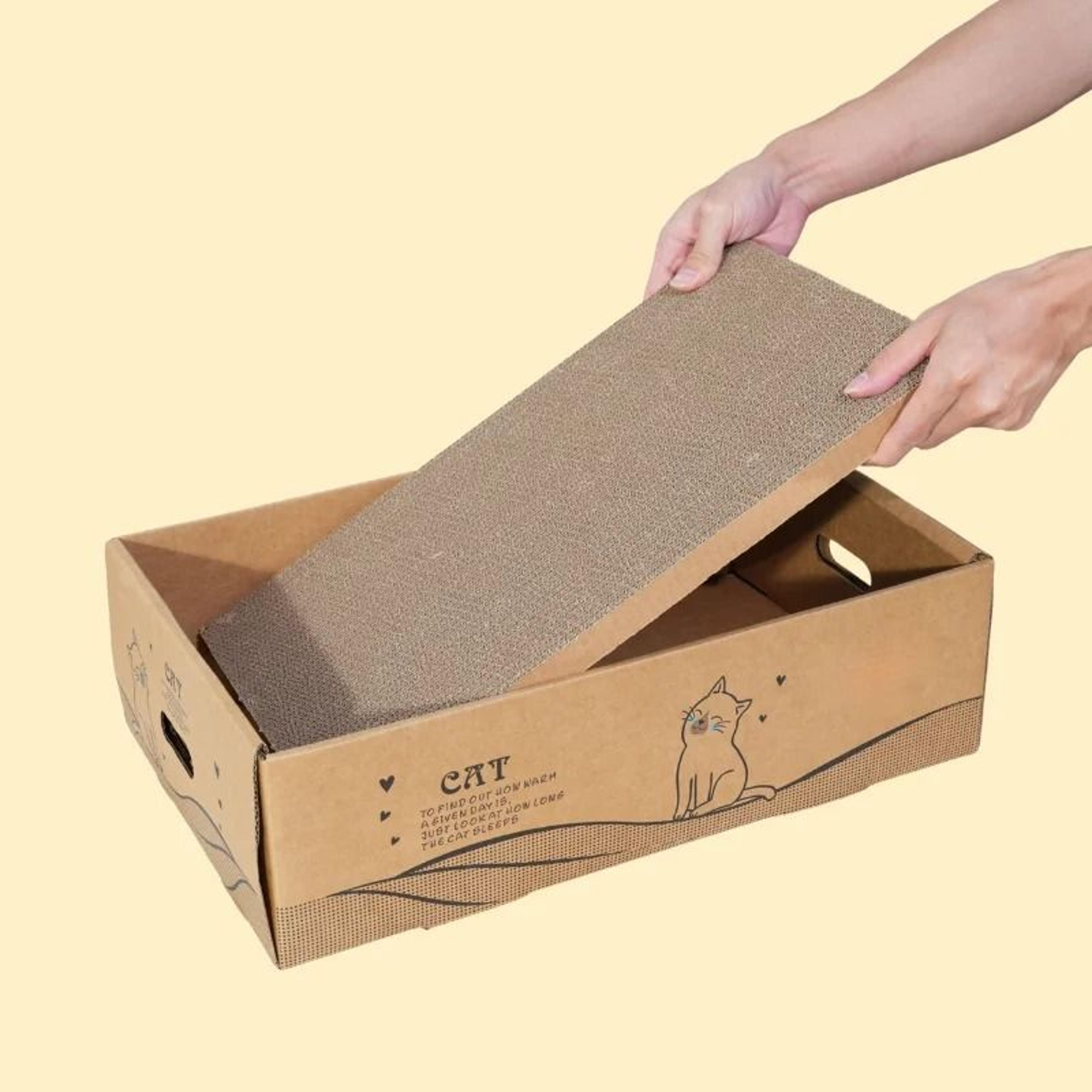 6 Pack Cardboard Cat Scratcher Extra Large Reversible Scratching Posts For Cats 0