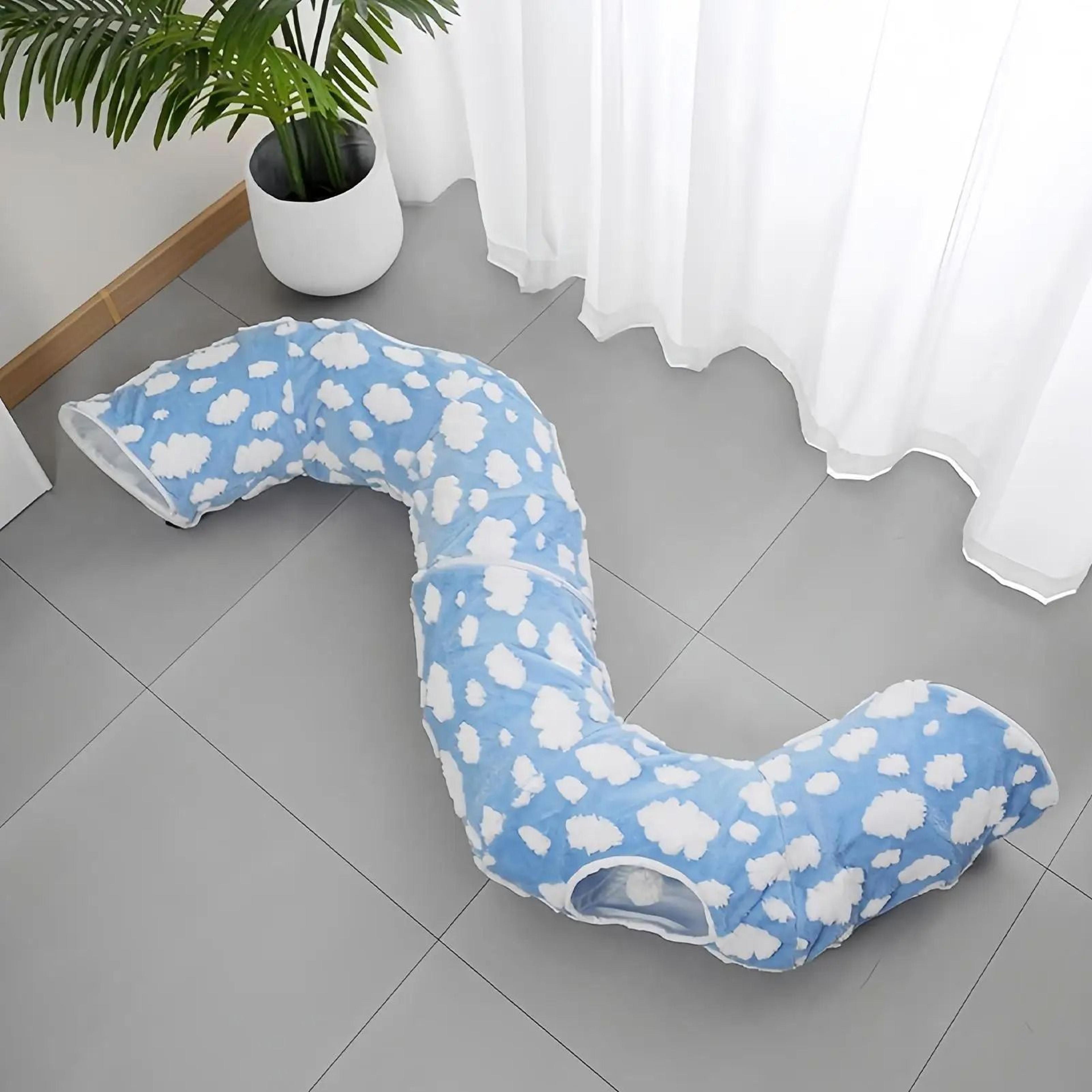 Interactive Cat Tunnel Bed Washable Play Tunnel Cave With Hanging Ball For Cats And Small Pets 6