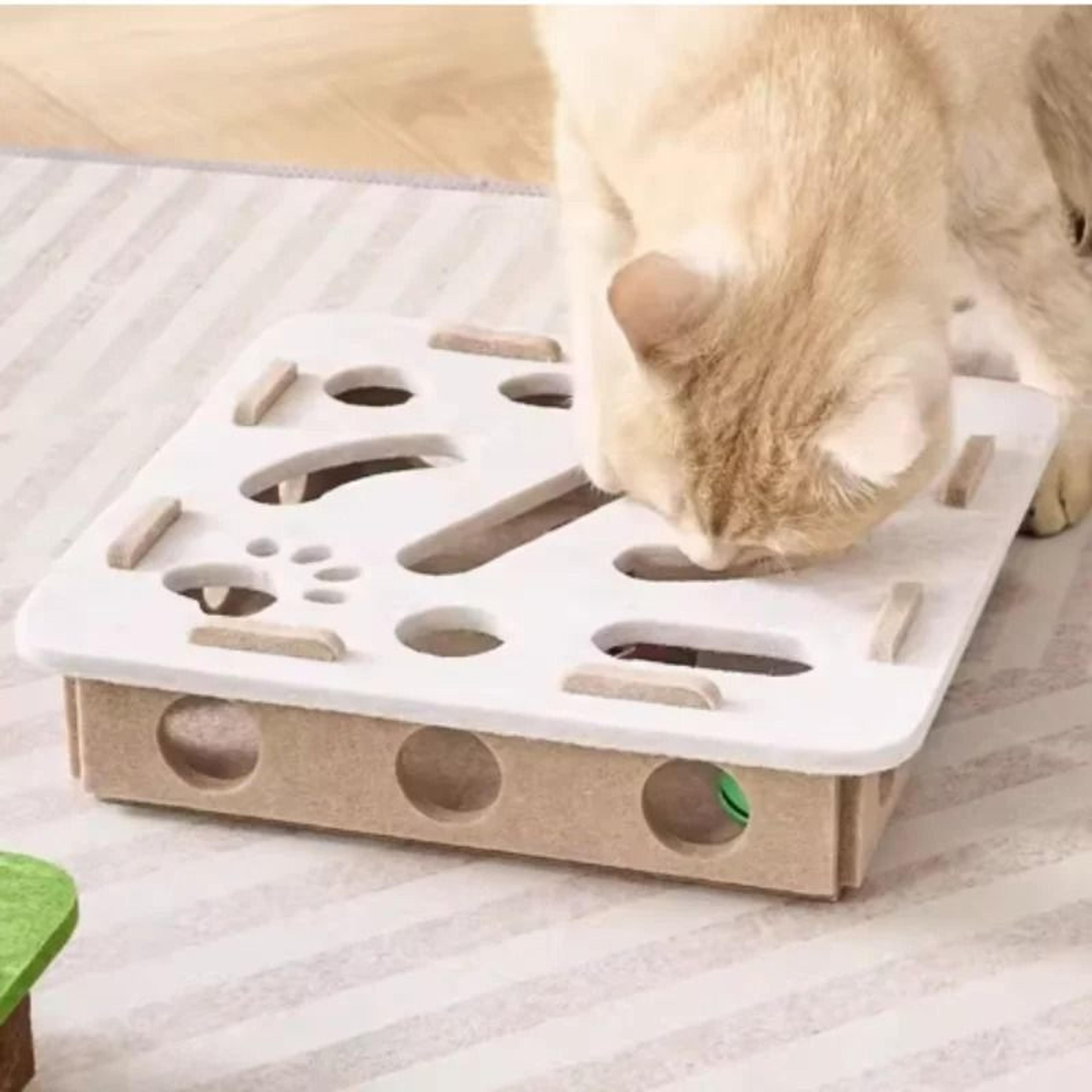 Interactive Felt Cat Maze Puzzle Toy With Bell Balls 9