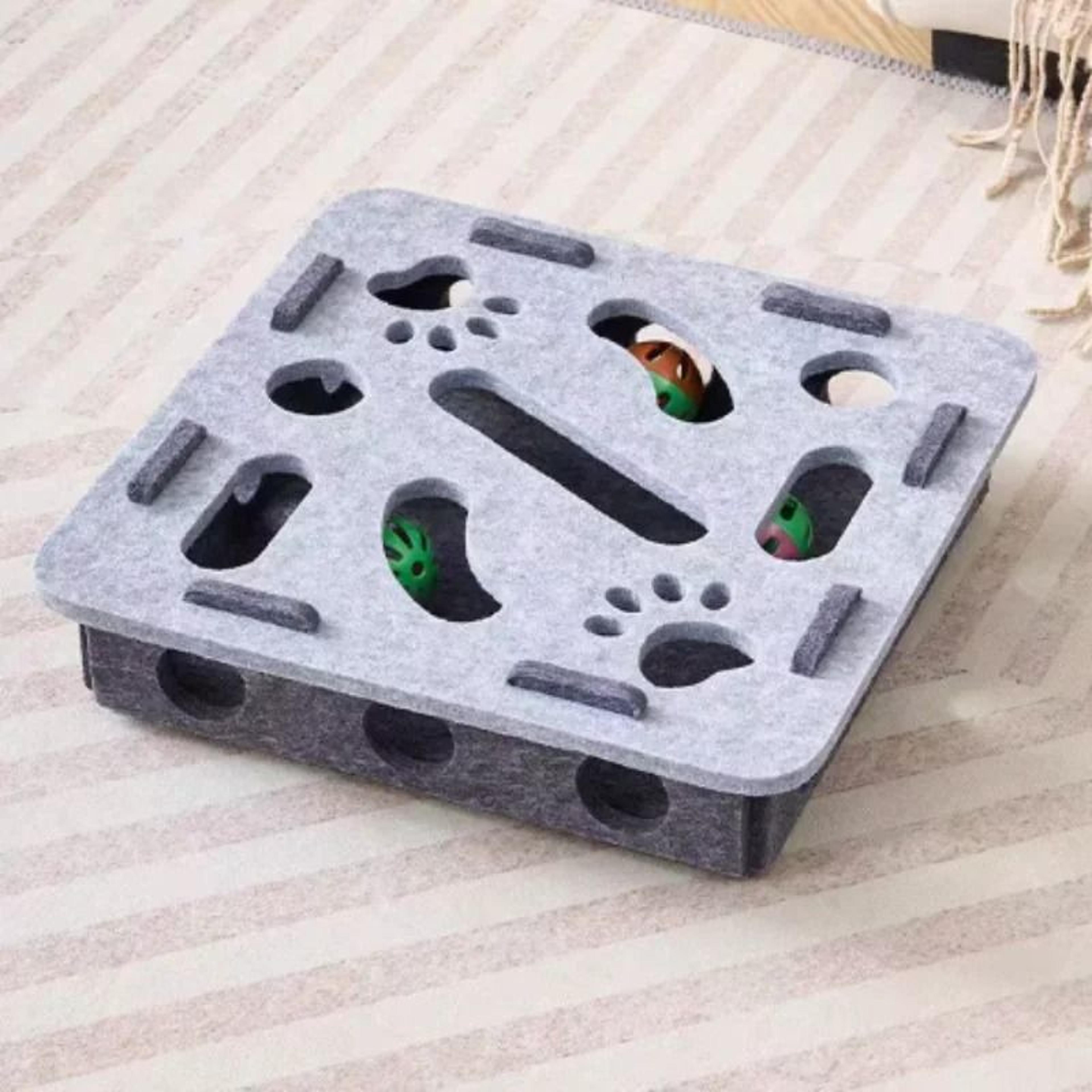 Interactive Felt Cat Maze Puzzle Toy With Bell Balls 6