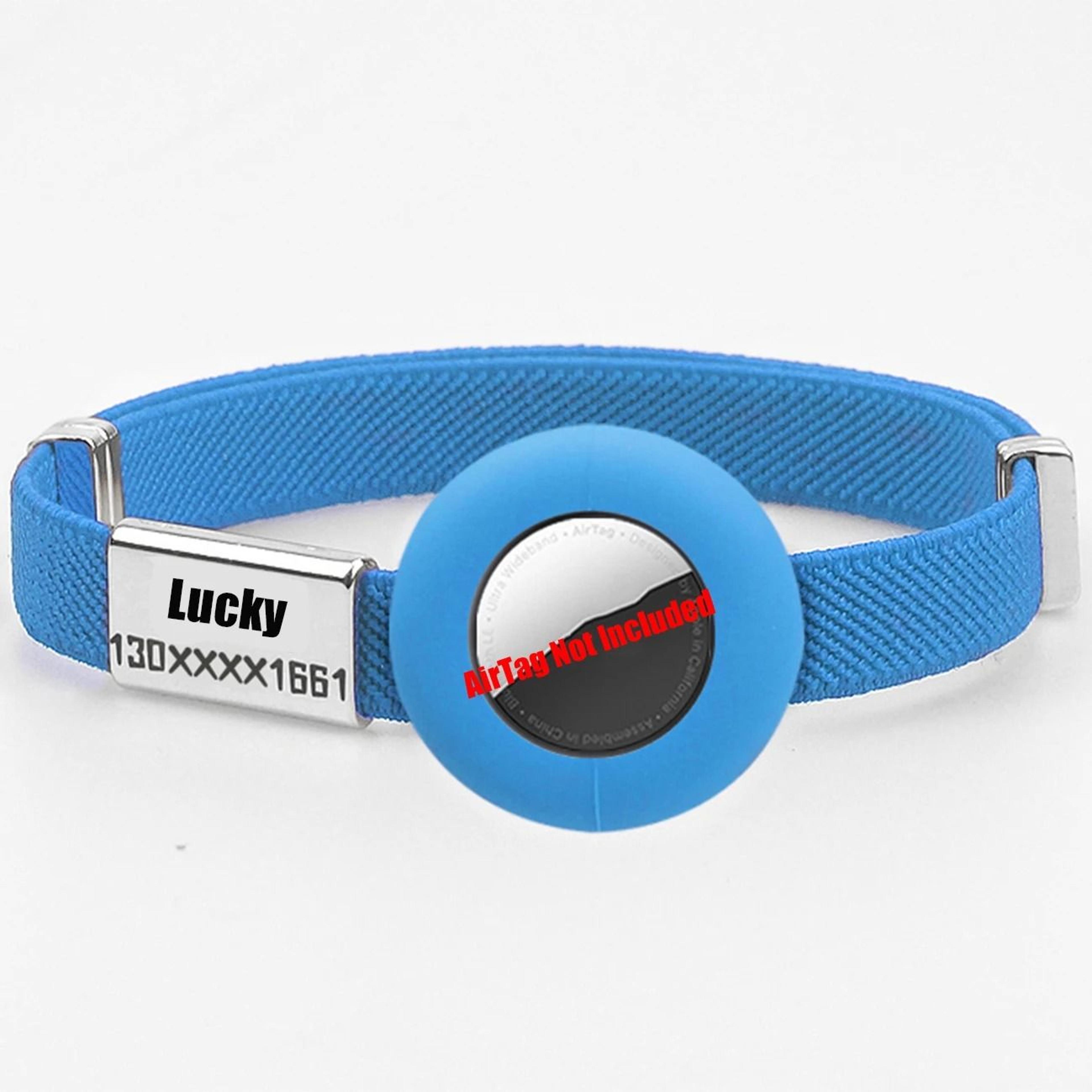 Elastic AirTag Cat Collar With Custom Name Tag And Tracker Holder 2