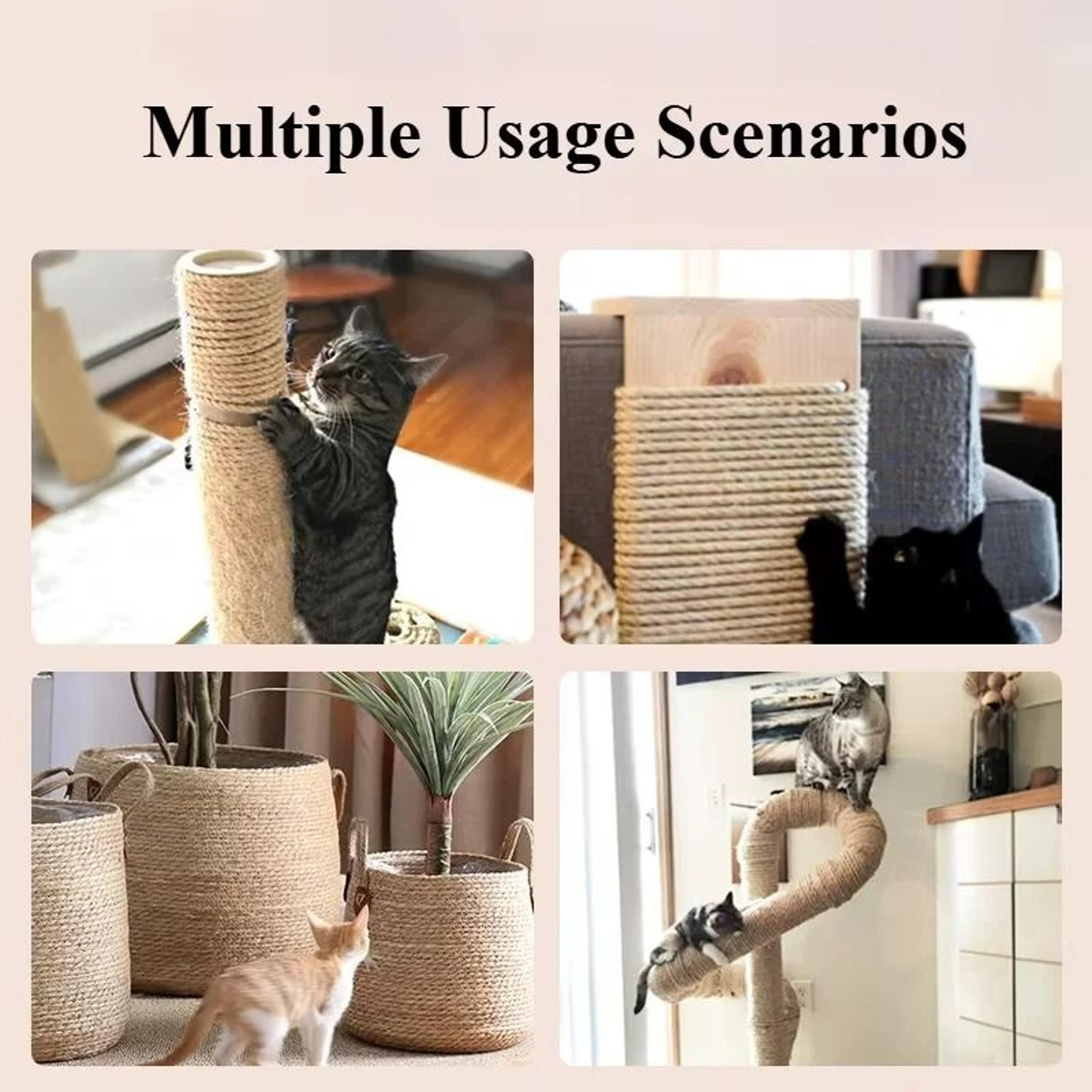 DIY Cat Sisal Rope For Scratching Post And Cat Tree Repair 10