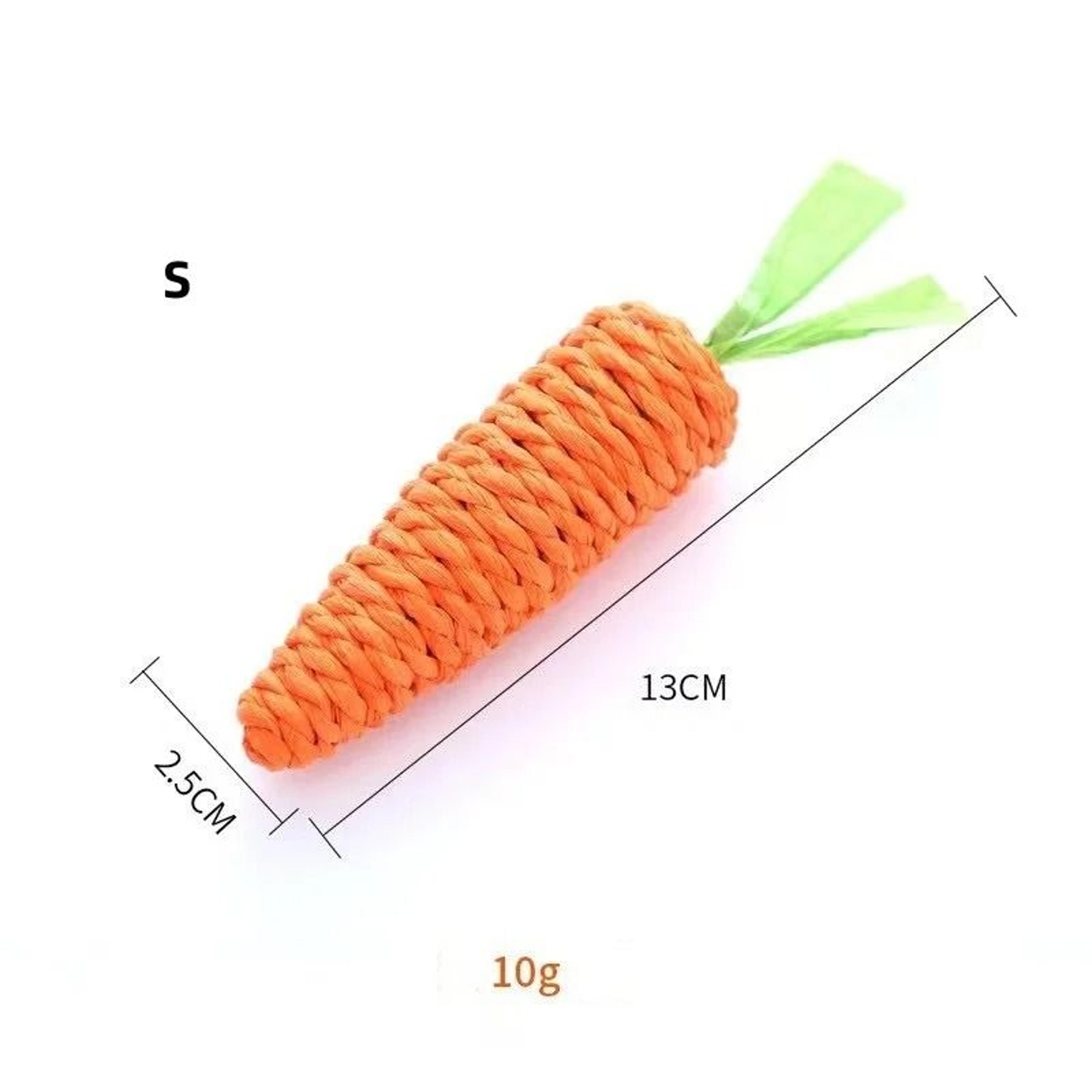Carrot Cat Teething Toy With Sound For Interactive Chewing 1