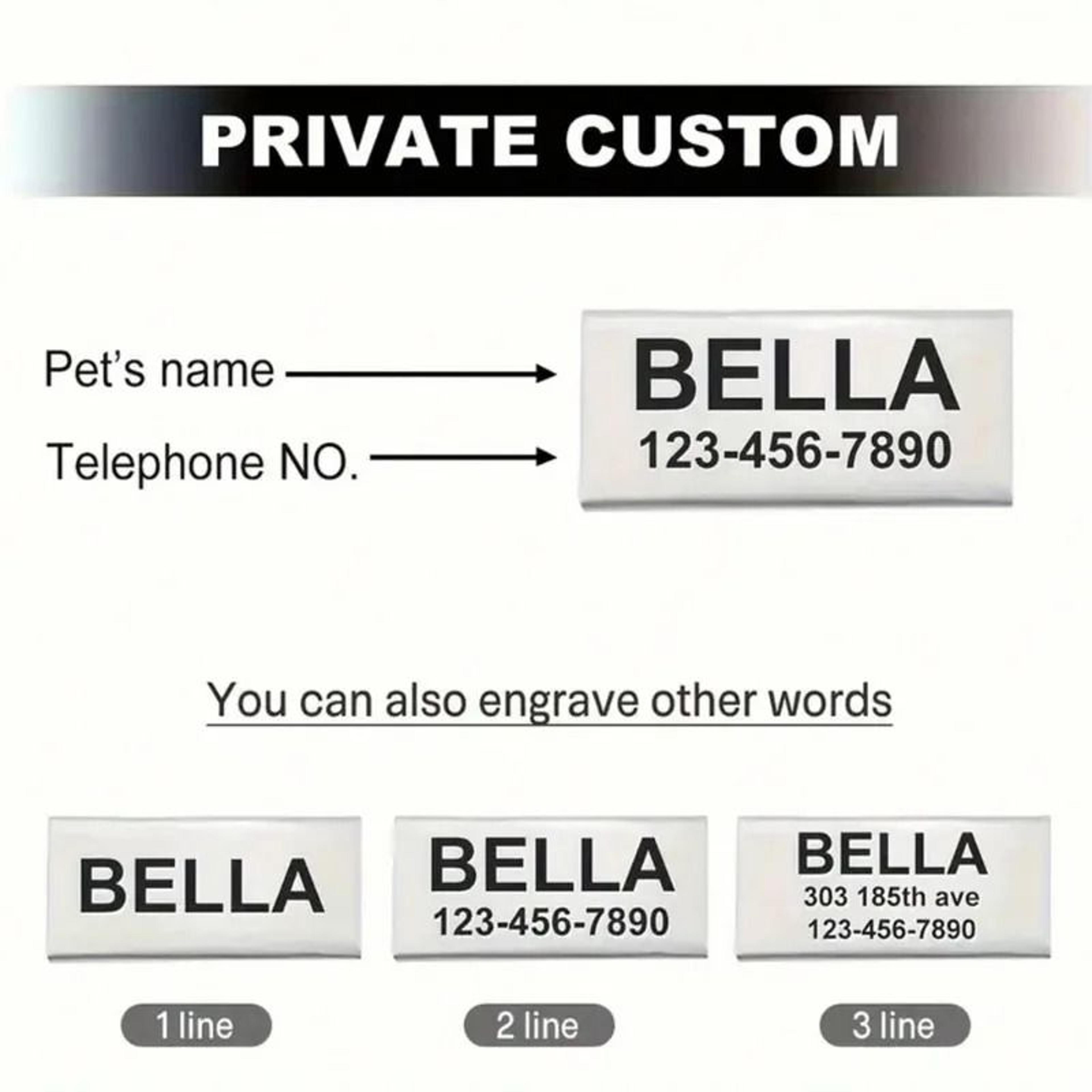 Customized Glitter Cat Collar With Engraved ID Tag 13