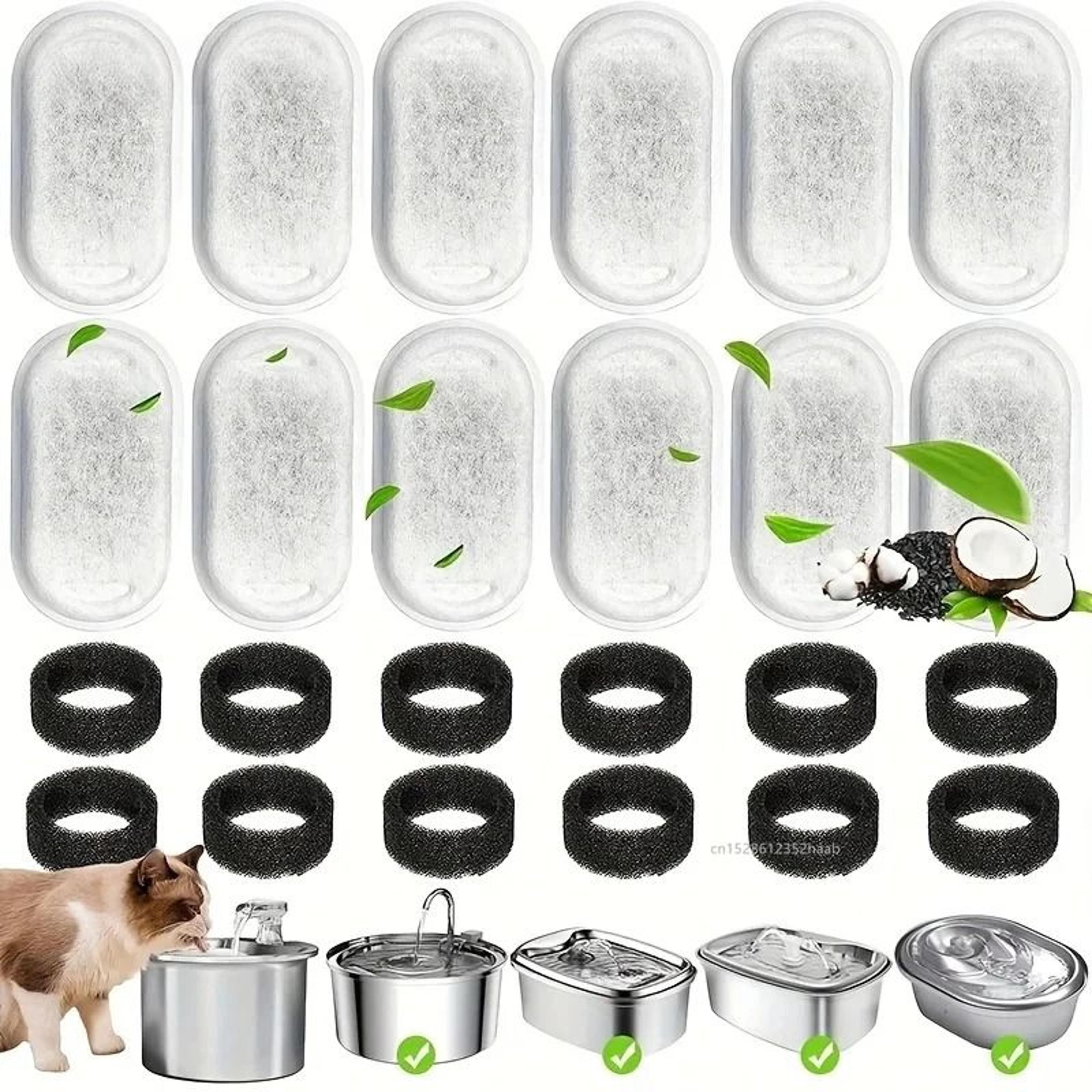 Activated Carbon Cat Fountain Filters Set 8