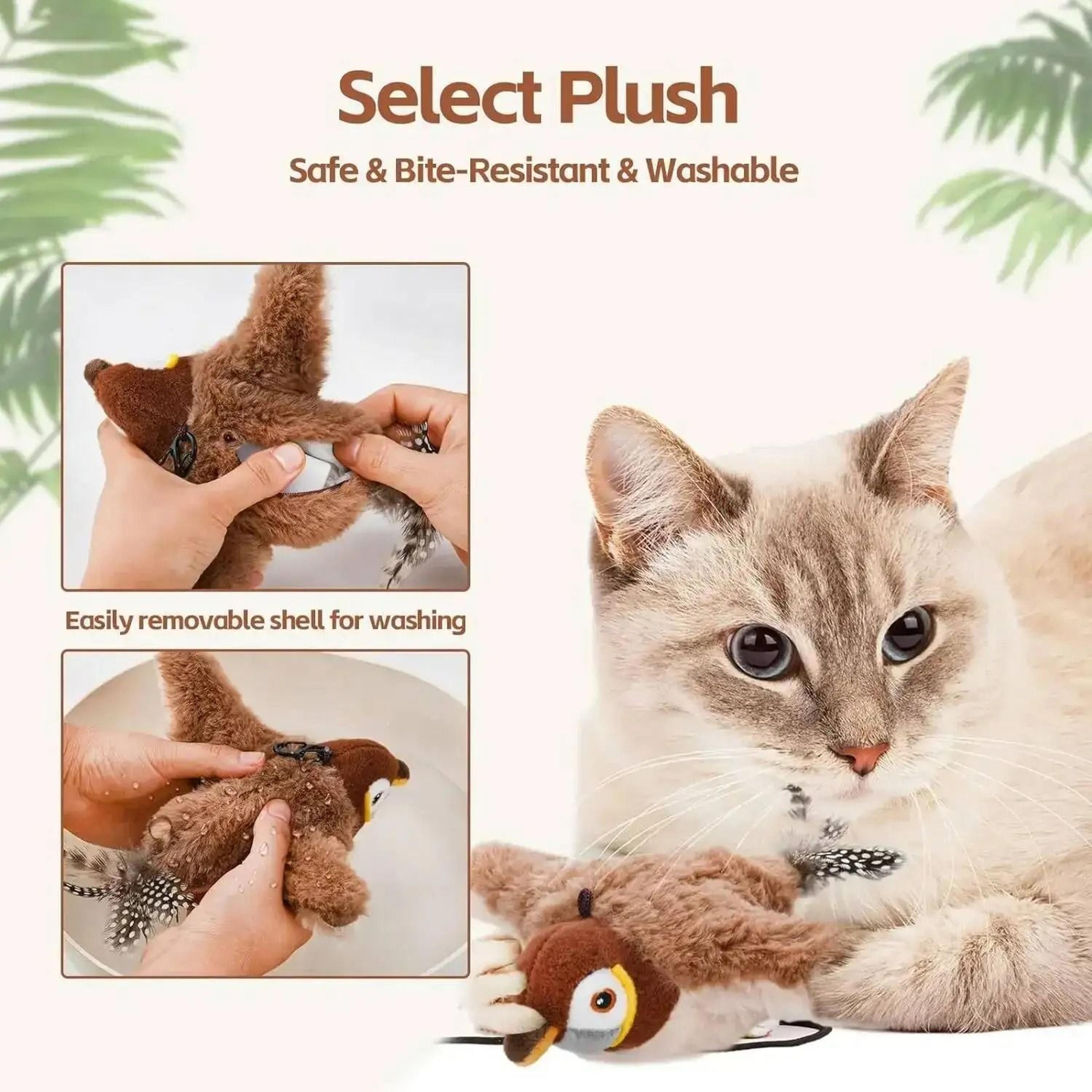 Rechargeable Chirping Flapping Bird Cat Toy 2