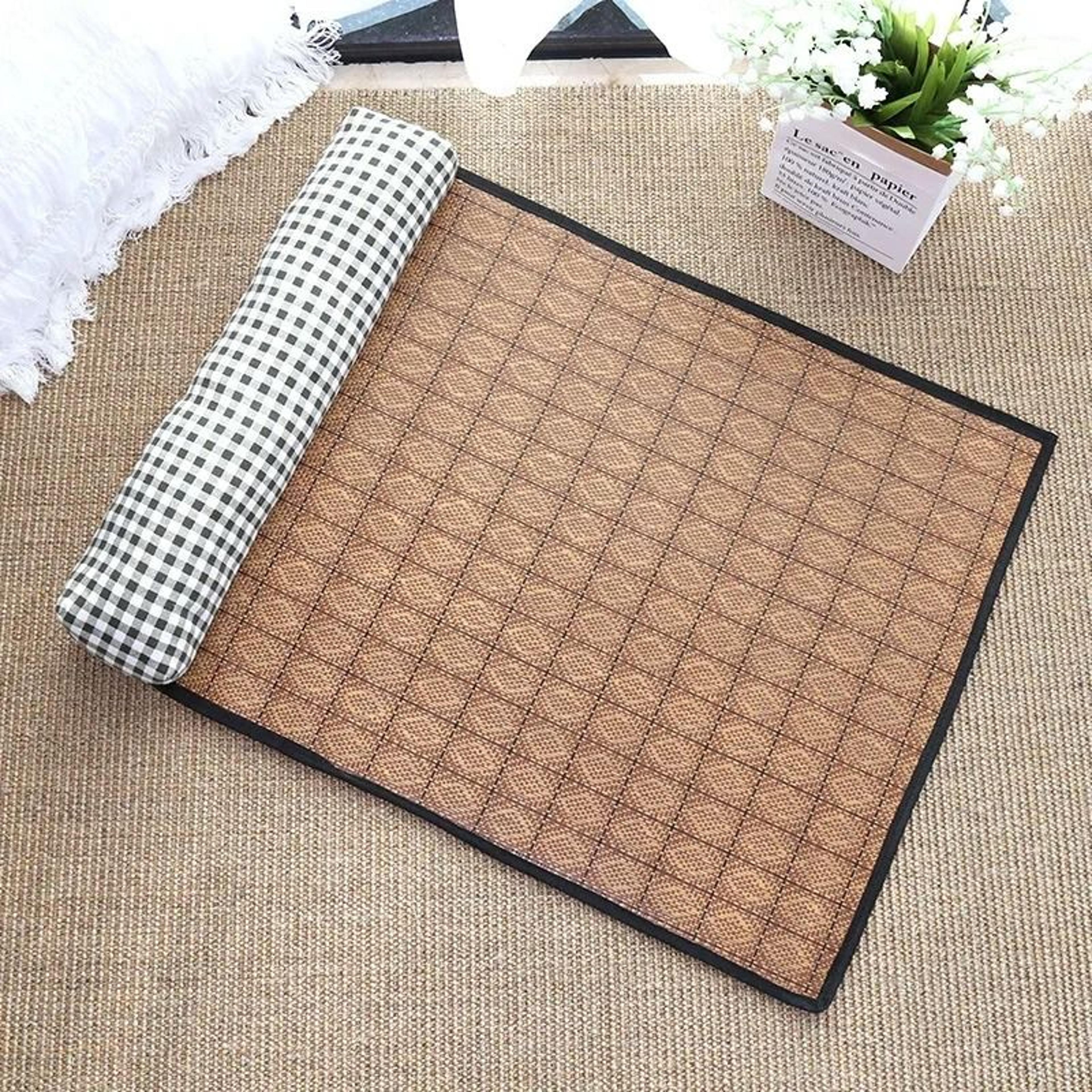 Natural Rattan Cat Cooling Mat For Summer Rest 12