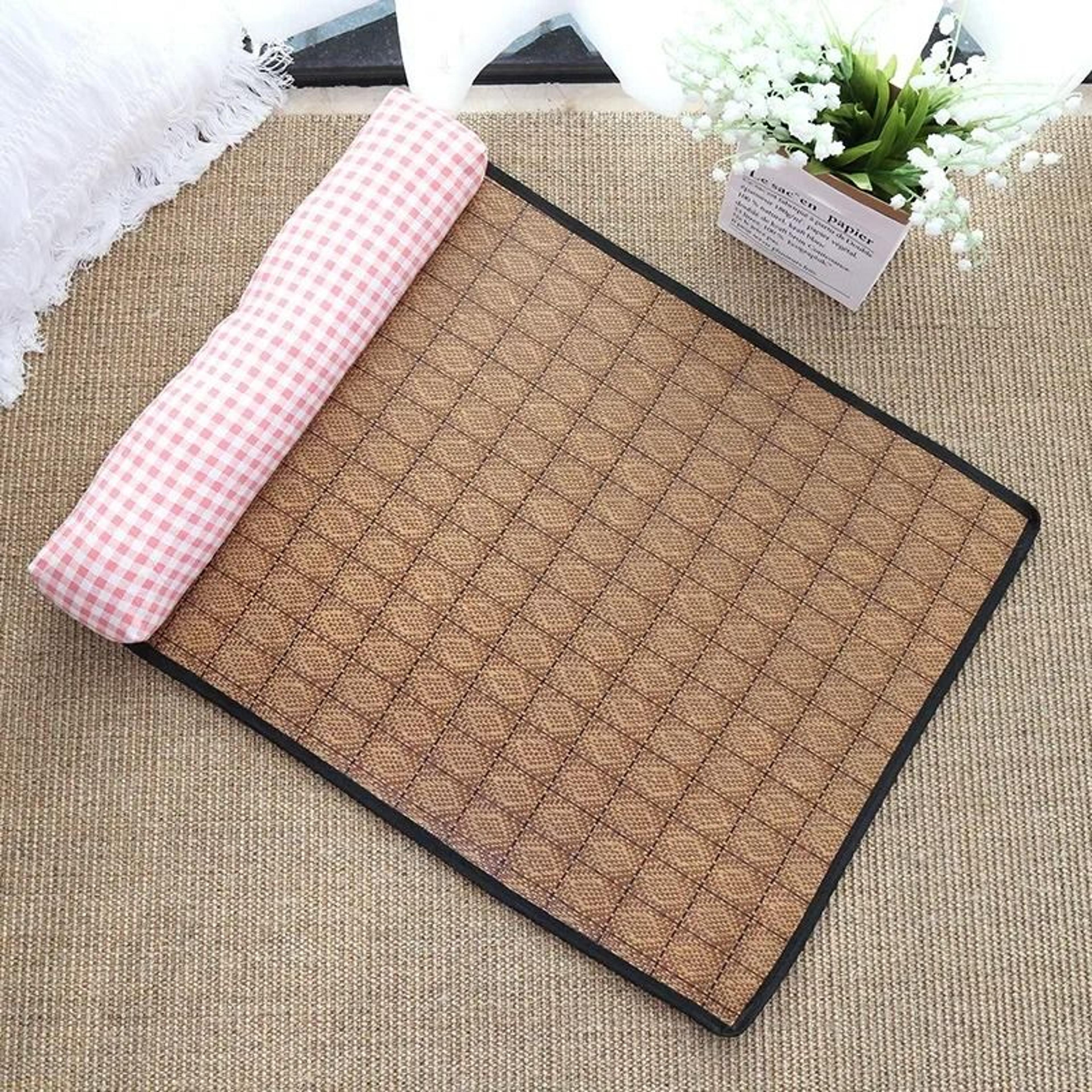 Natural Rattan Cat Cooling Mat For Summer Rest 11