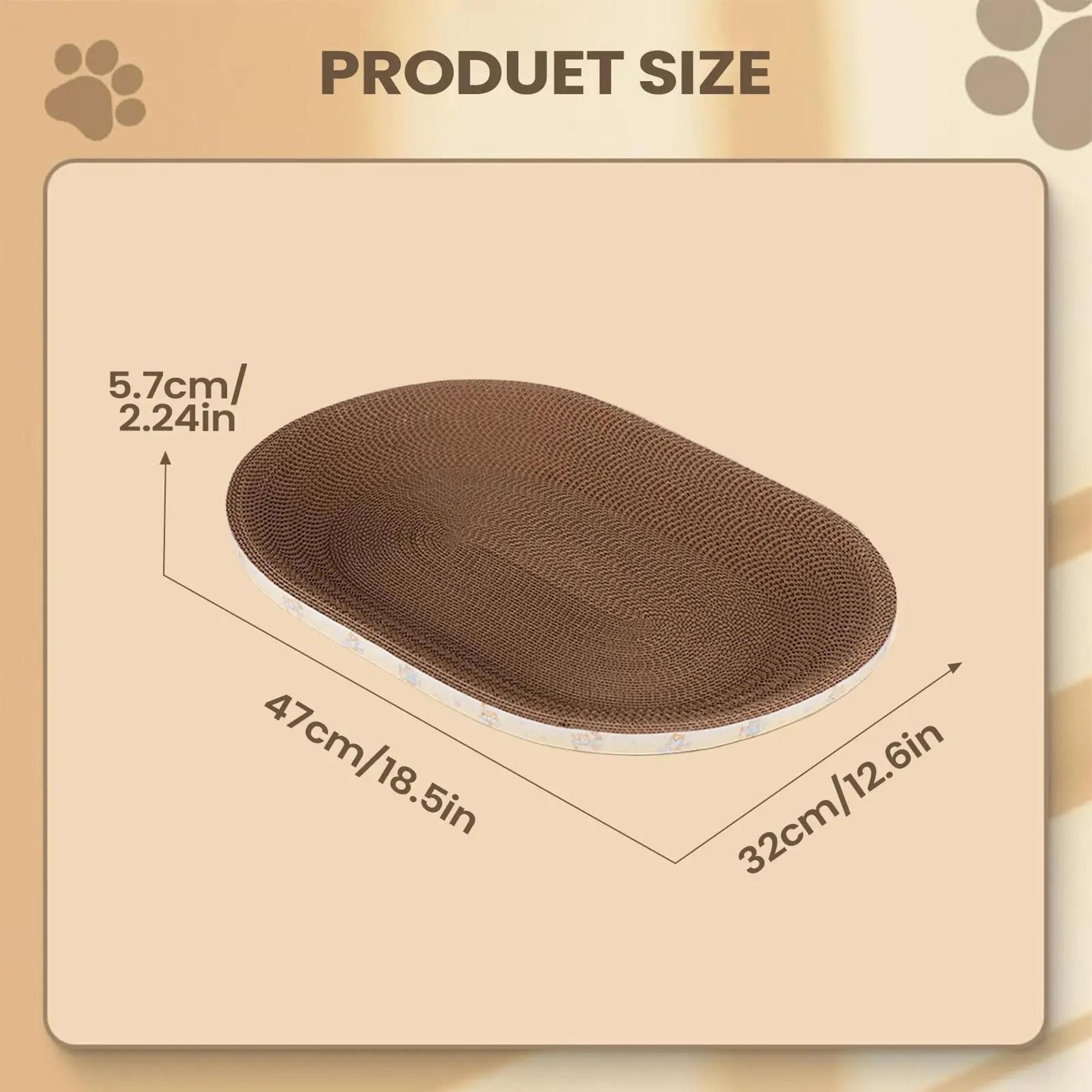 Oval Corrugated Cat Scratcher Bed For Indoor Cats 4