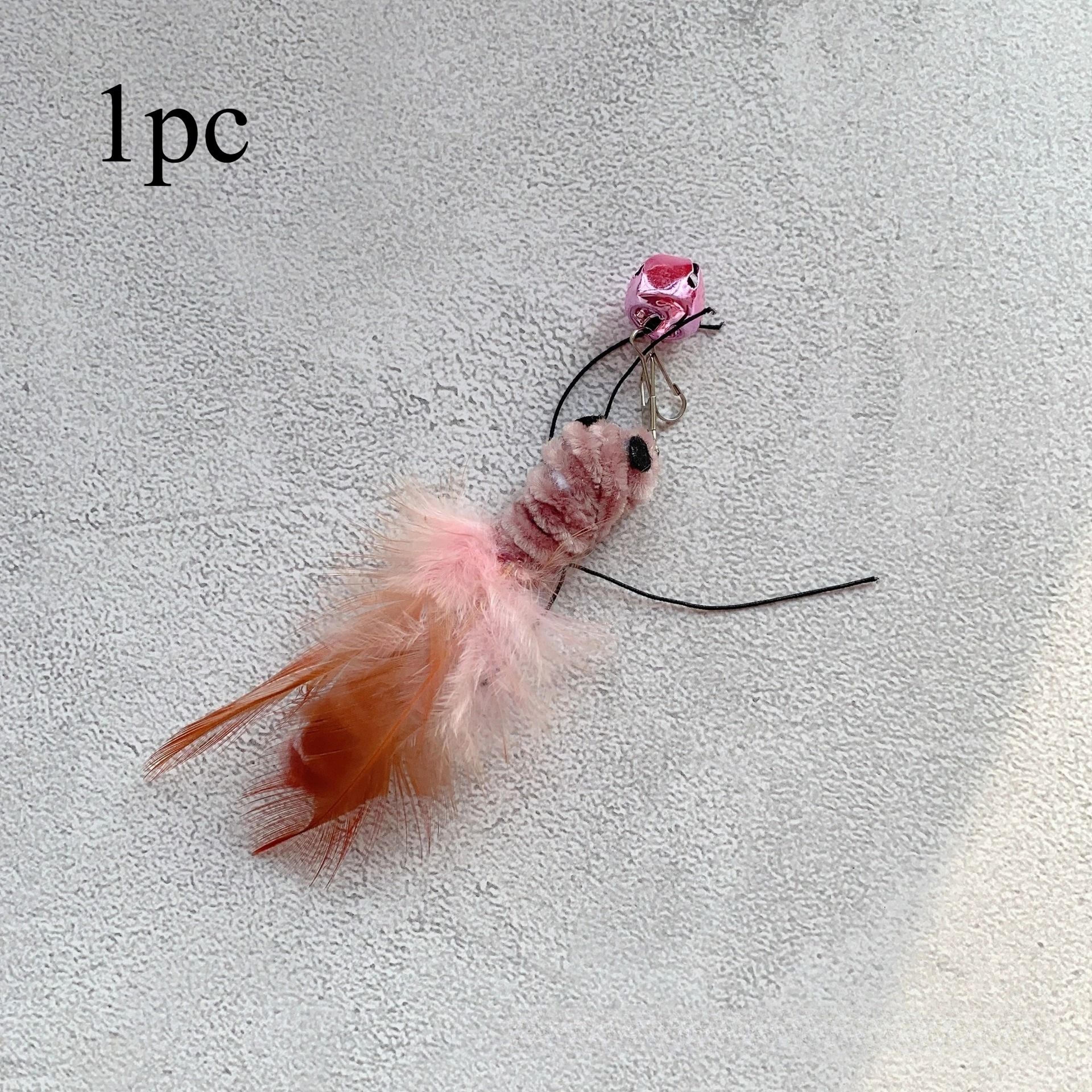 Plush Insect Cat Toy Replacement Heads For Interactive Wand Teaser Play 5