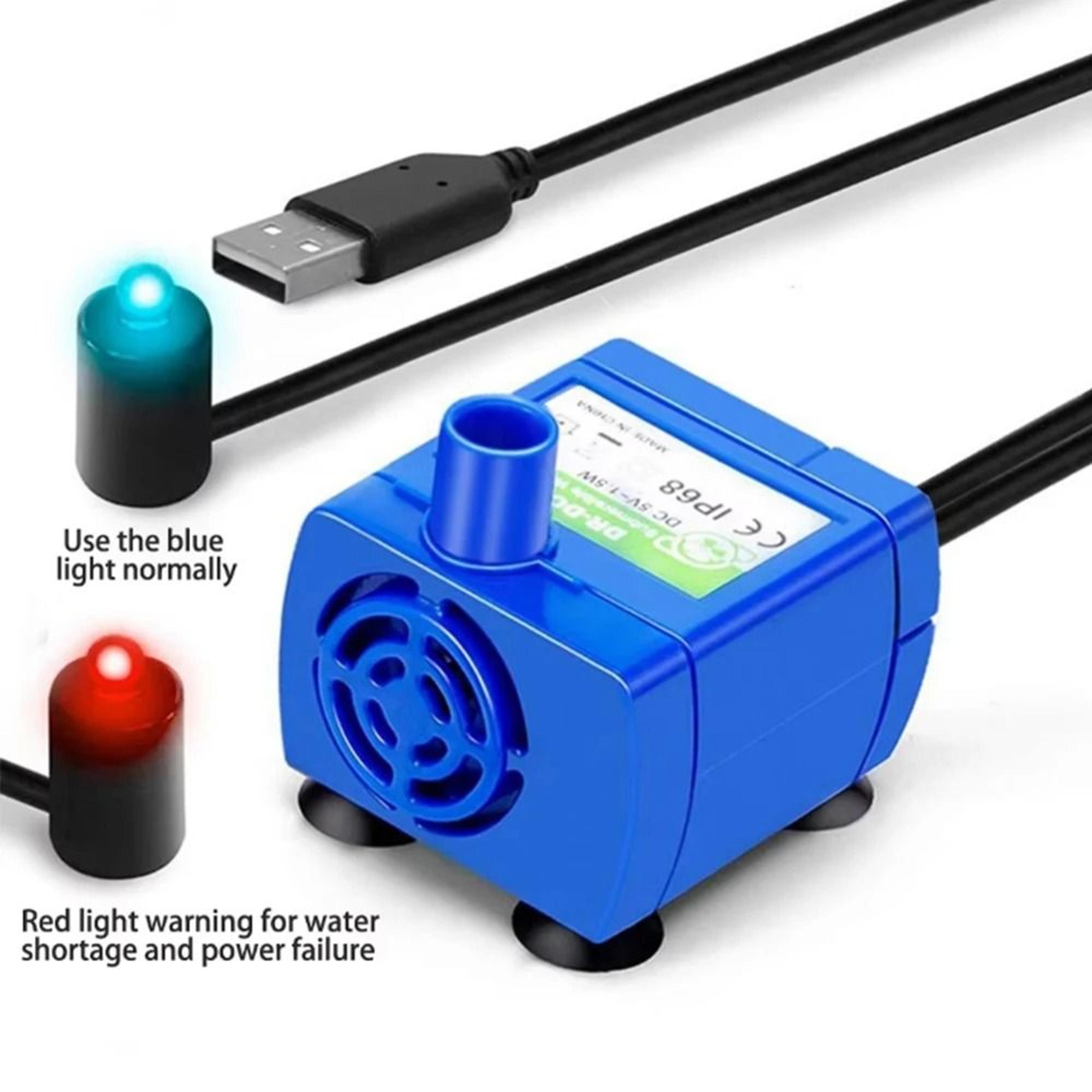 USB LED Cat Water Fountain Pump Replacement For Quiet Pet Drinking Dispensers 11