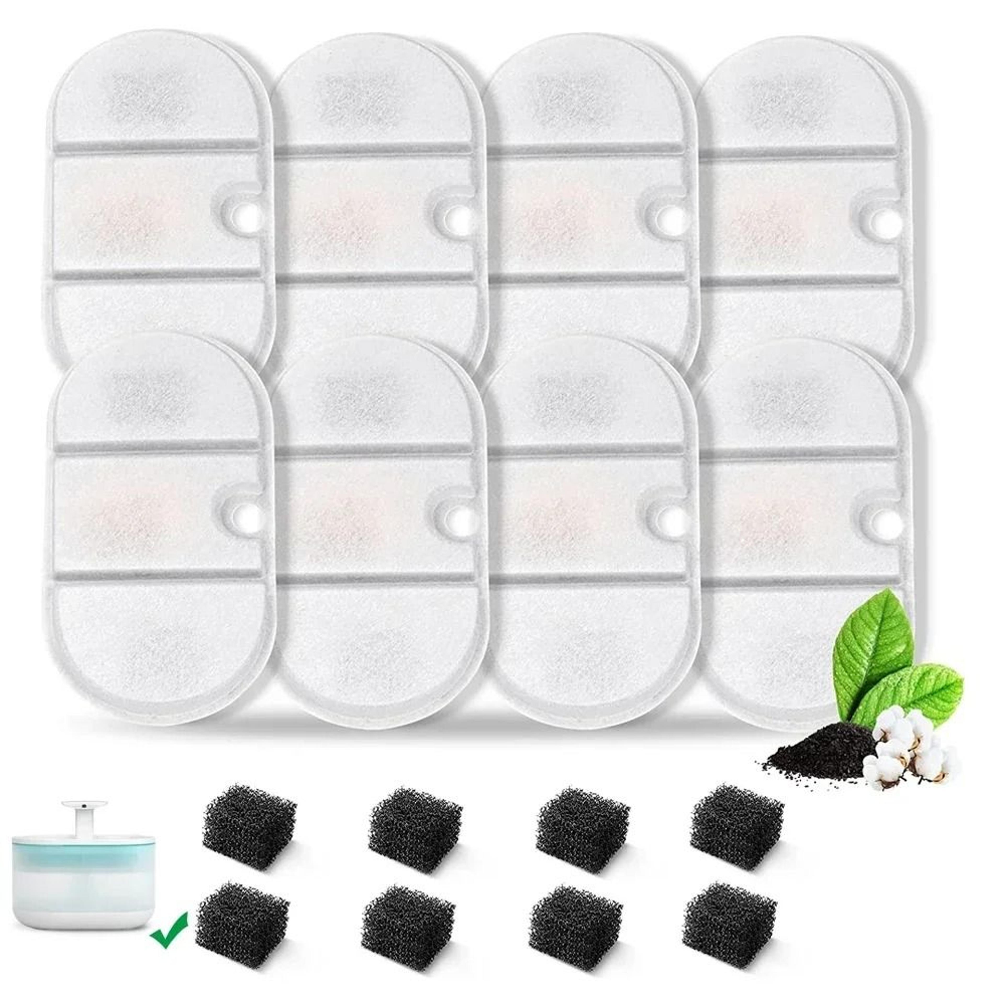 replacement cat water fountain filters and sponges for cleaner pet drinking water
