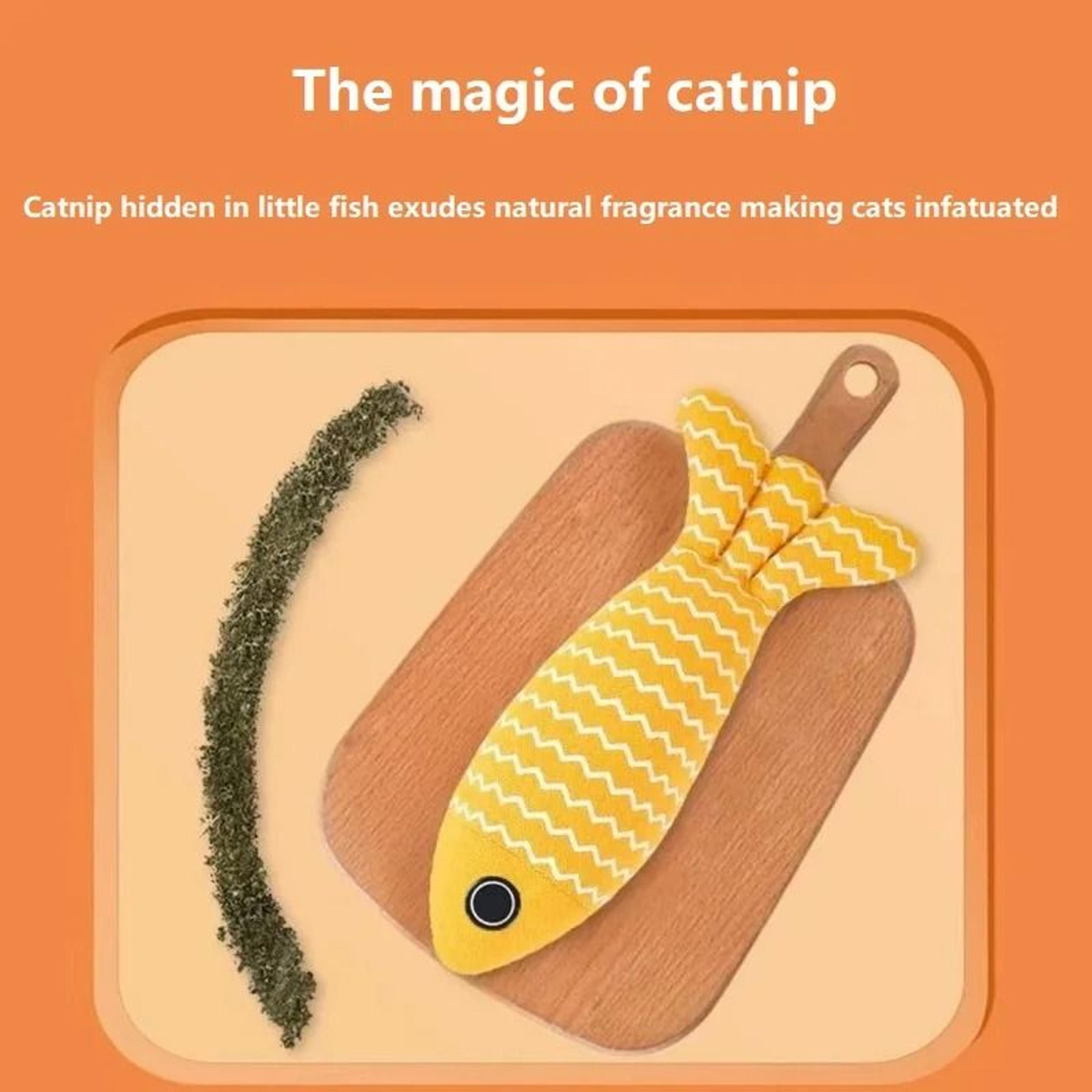 Three Pack Fish Catnip Kicker Toys For Indoor Cat Chewing And Exercise 4
