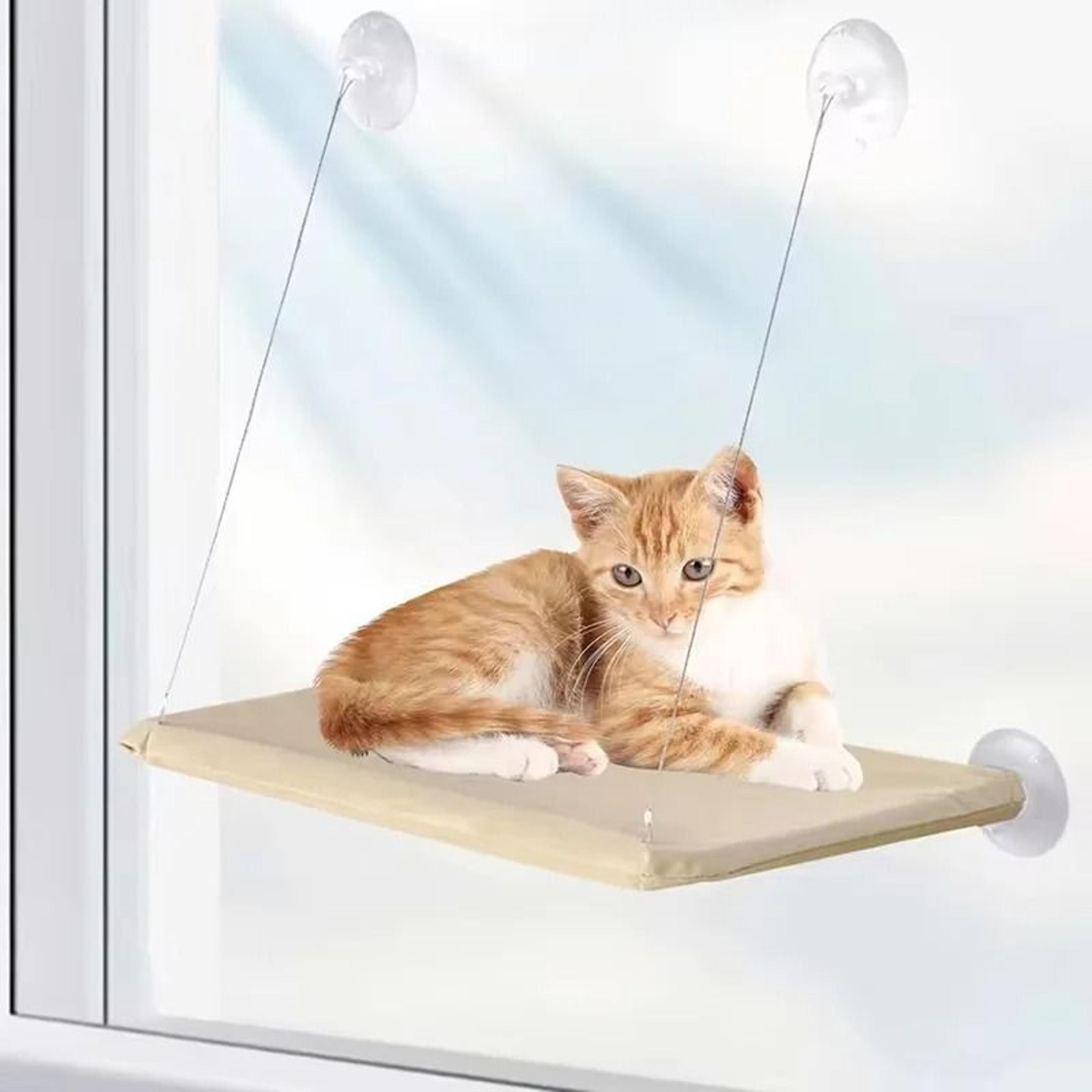 Ultra Soft Cat Window Hammock Bed With Secure Space Saving Perch Design 11