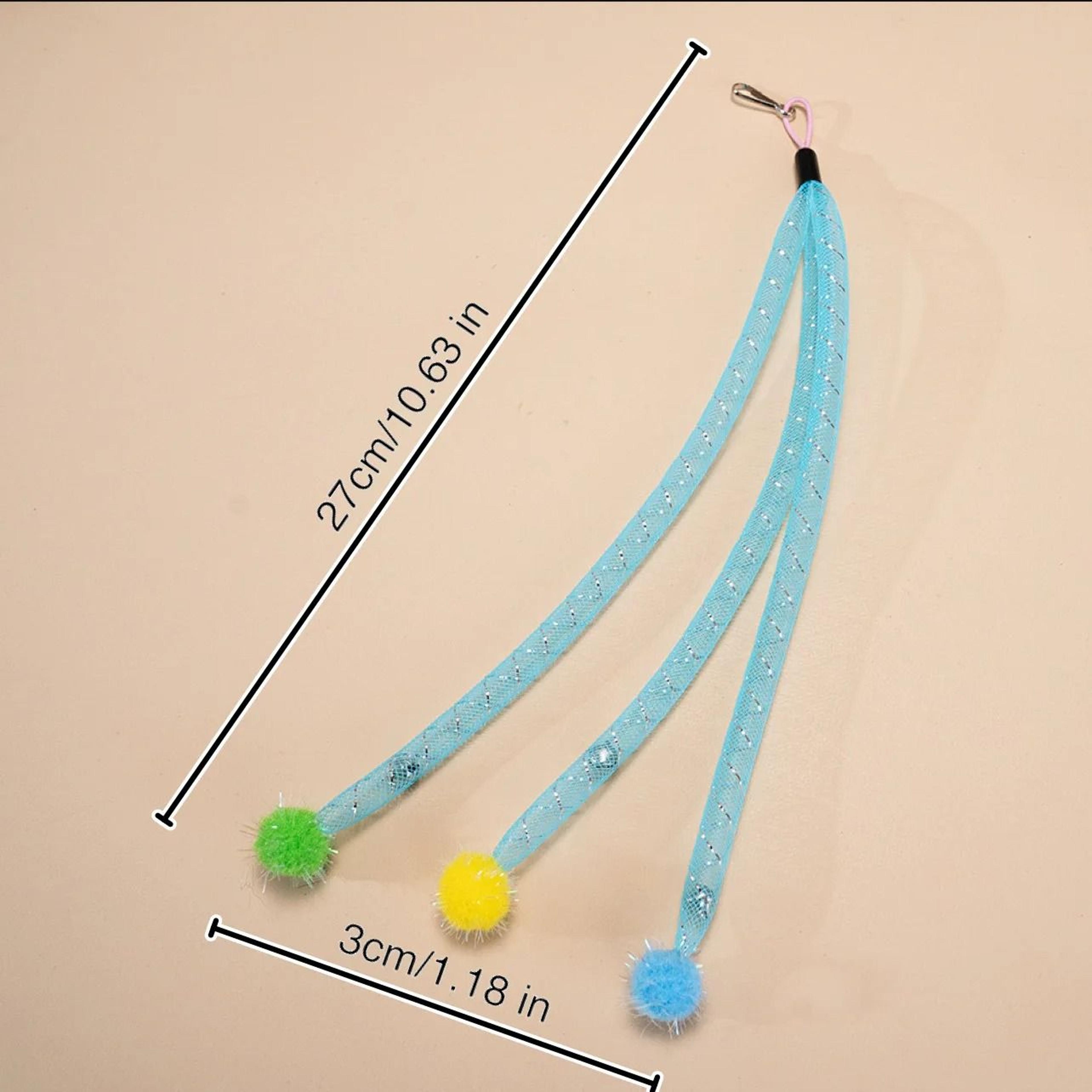 Elastic Net Wool Ball Cat Toy Replacement Head For Interactive Teaser Sticks 5