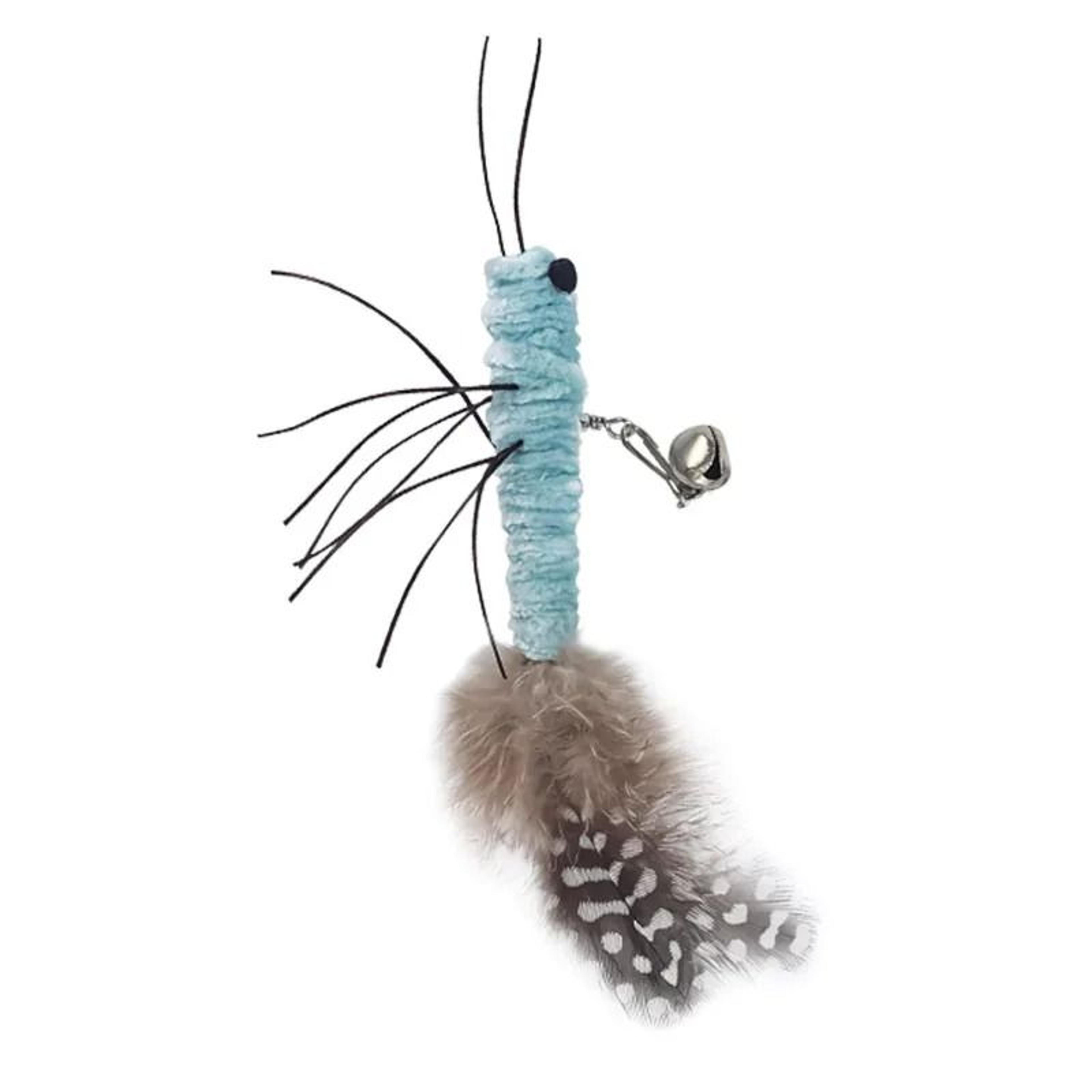 Dragonfly Feather Cat Teaser Stick Head For Interactive Wand Play 5