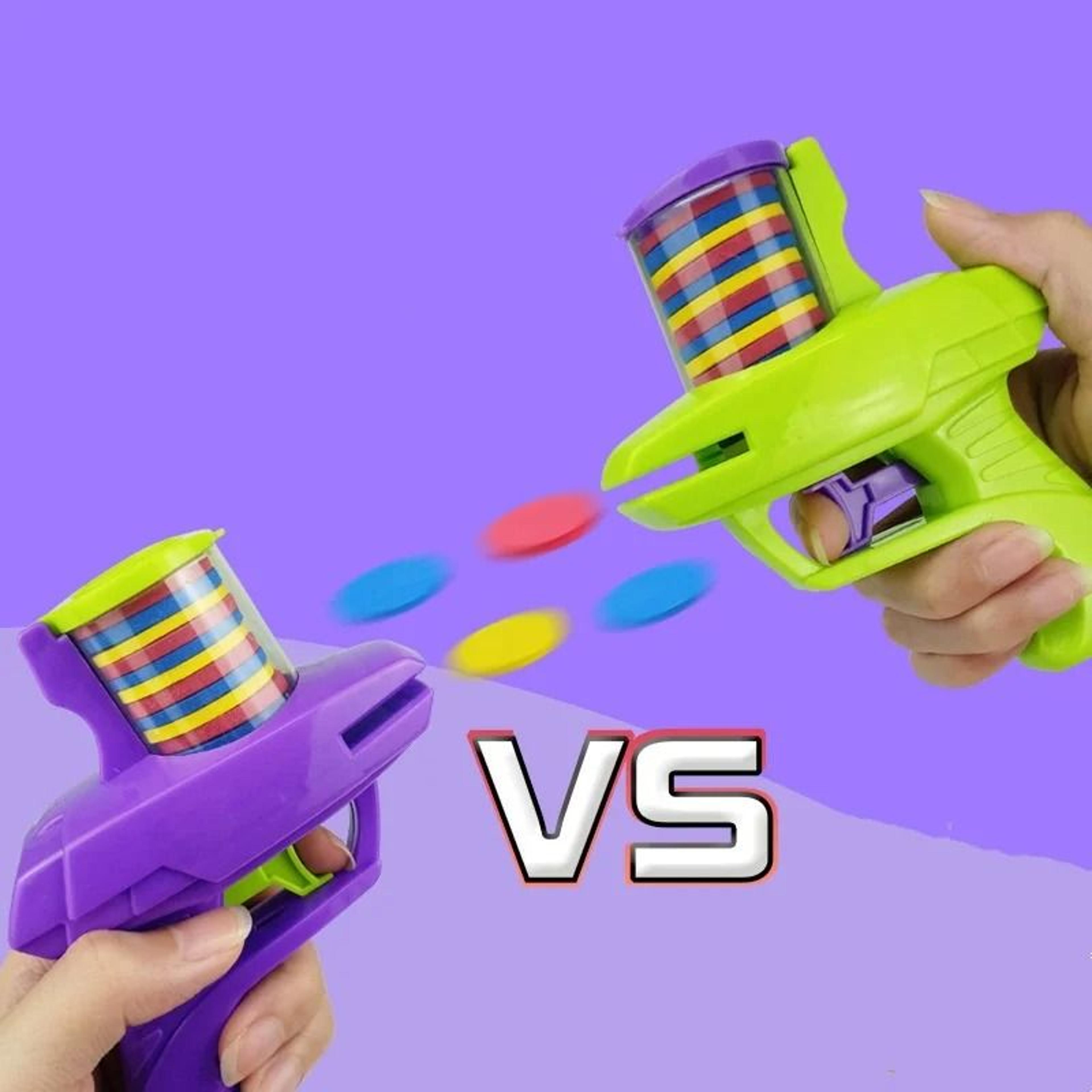 kids foam disc launcher toy for outdoor parent child flying game play