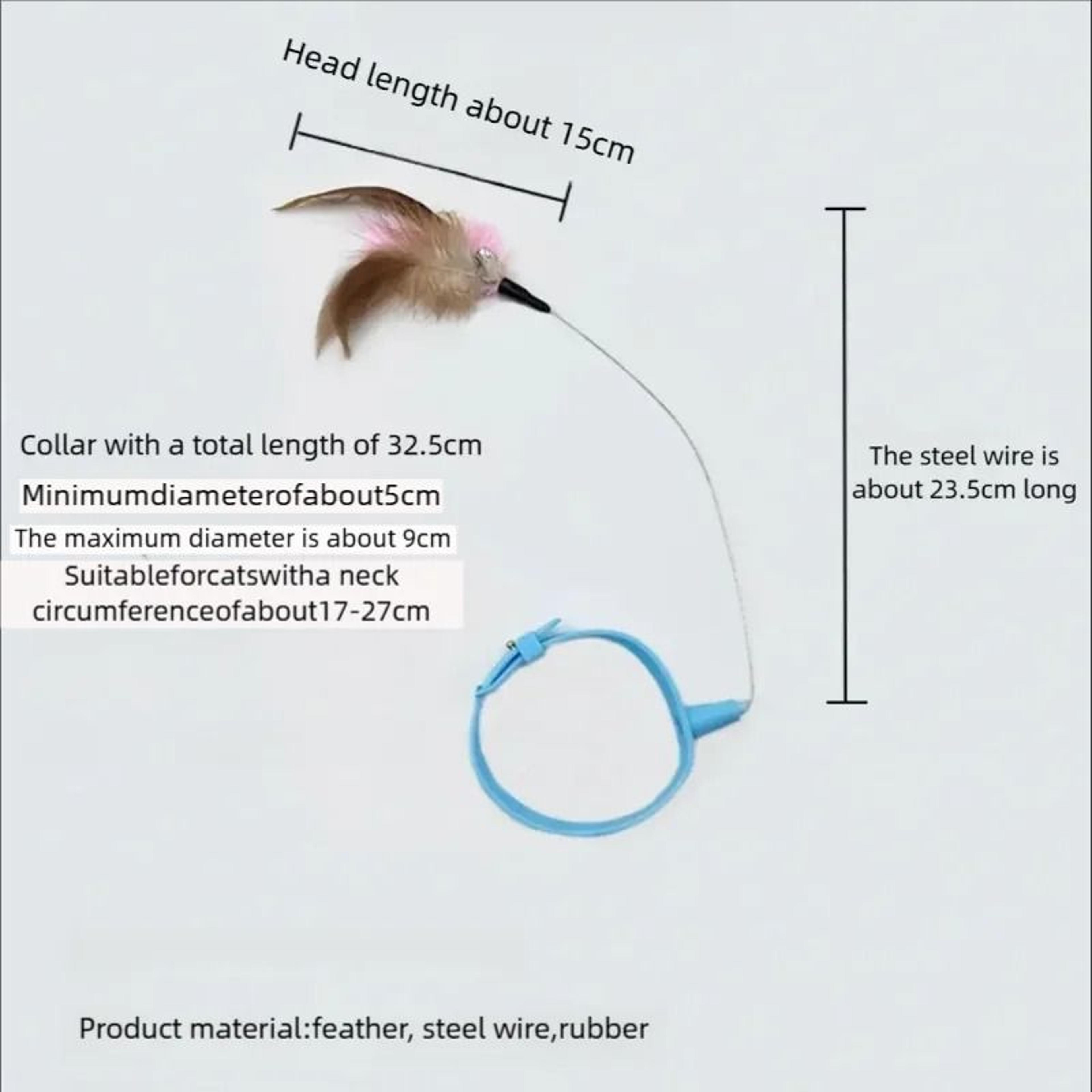 Feather Bell Cat Teaser Collar For Self Play Exercise And Indoor Fun 5