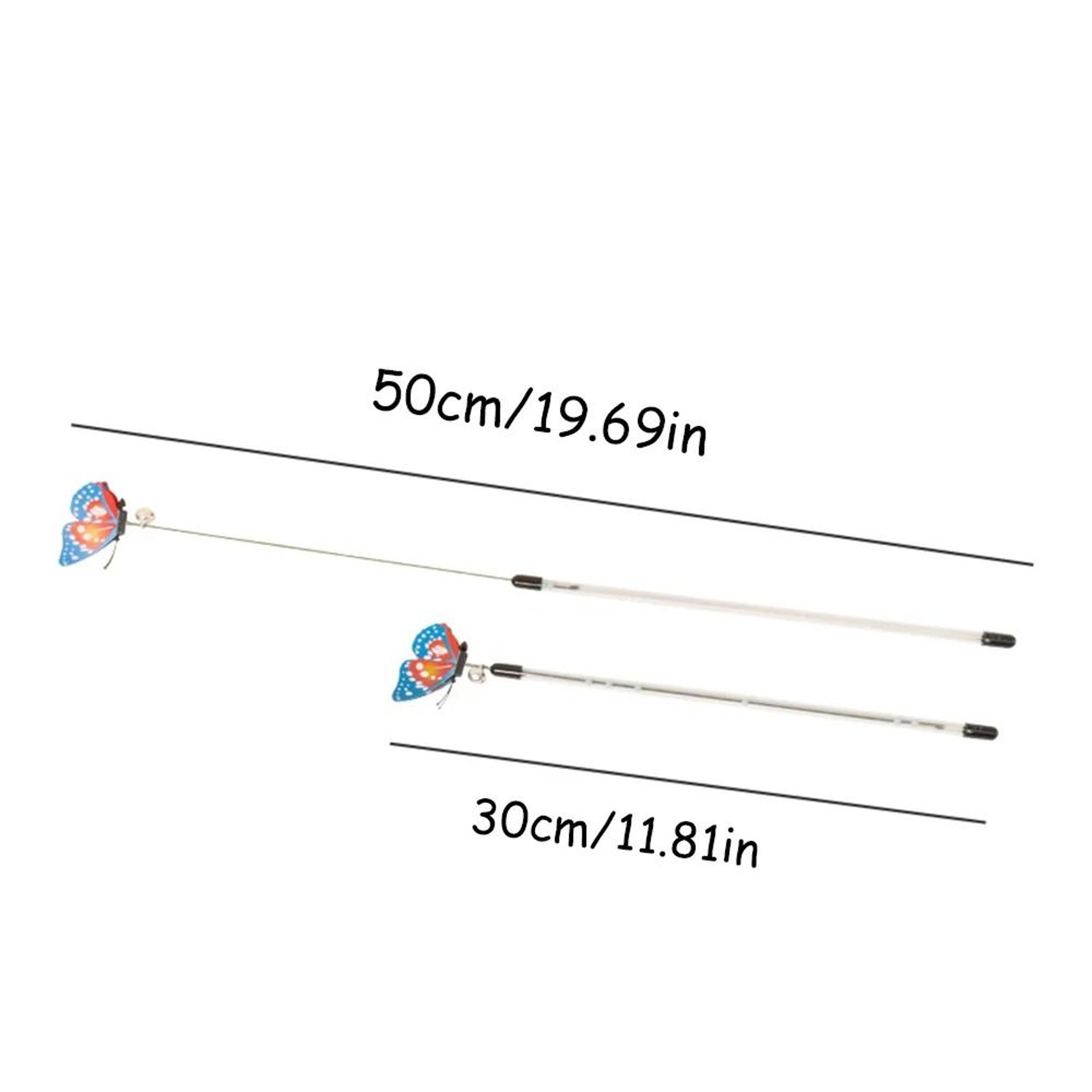 Retractable Butterfly Cat Teaser Wand For Interactive Chasing Exercise And Indoor Play 2