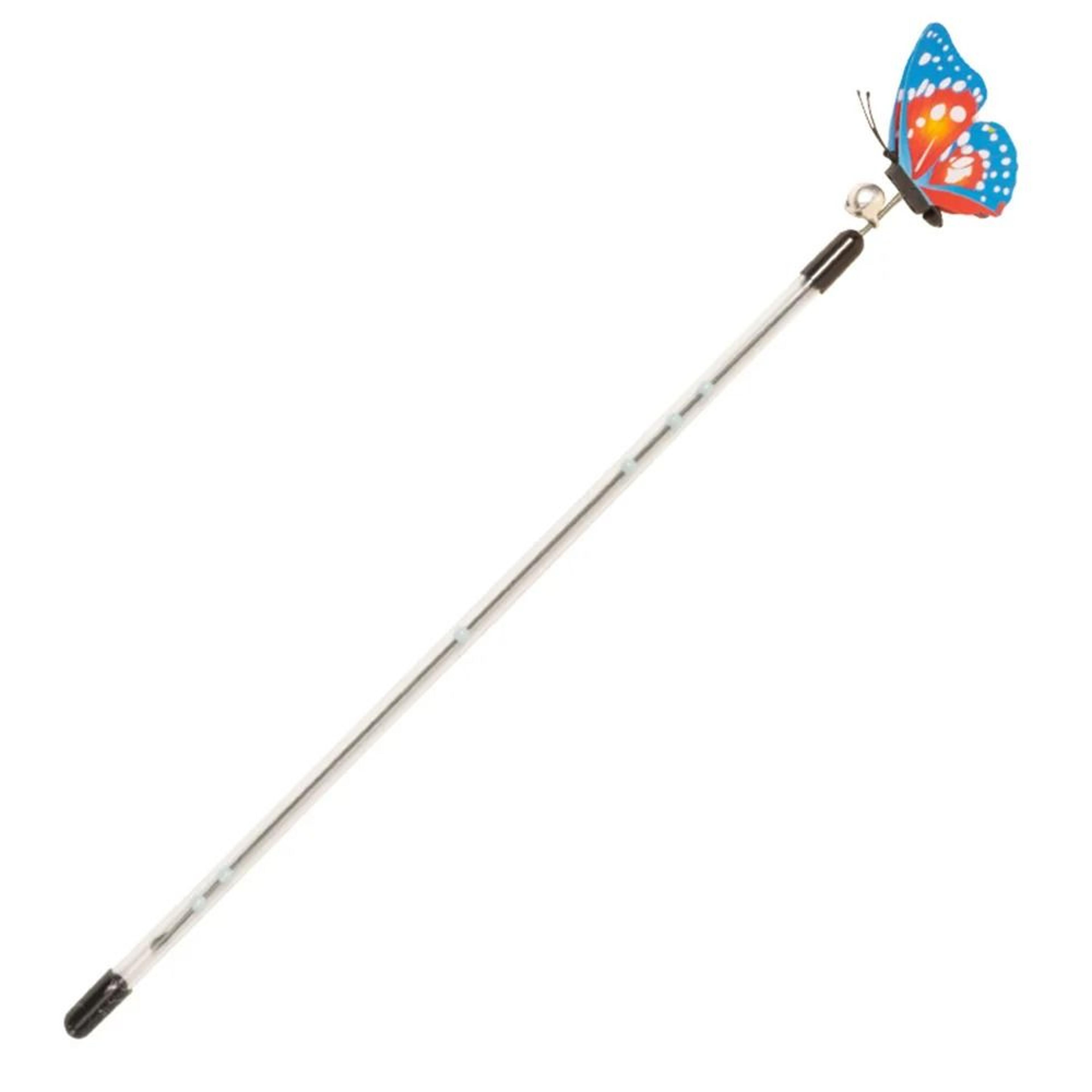 Retractable Butterfly Cat Teaser Wand For Interactive Chasing Exercise And Indoor Play 0