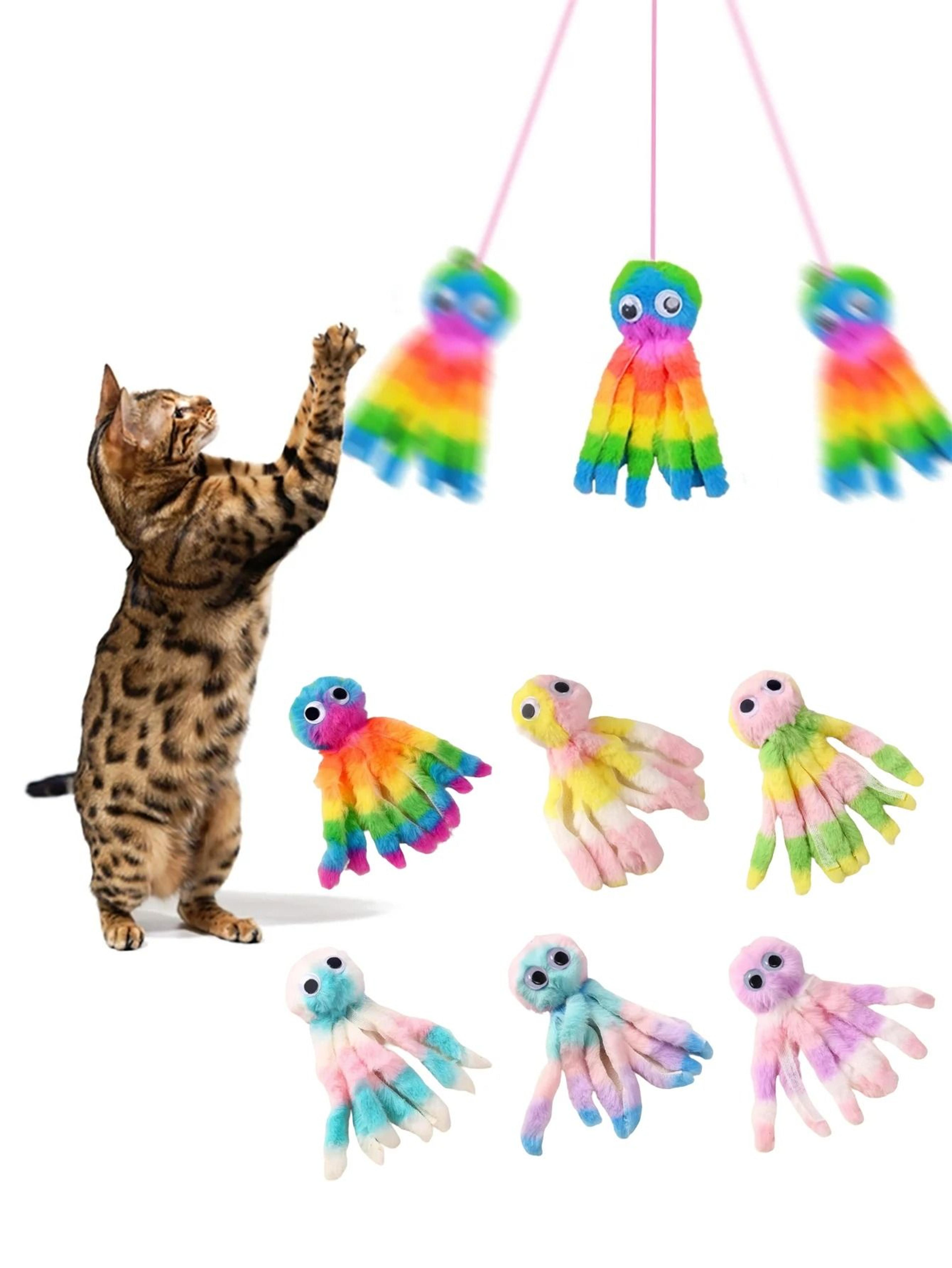 Plush Octopus Cat Toy Replacement Head For Chewing Kicking And Interactive Play 8