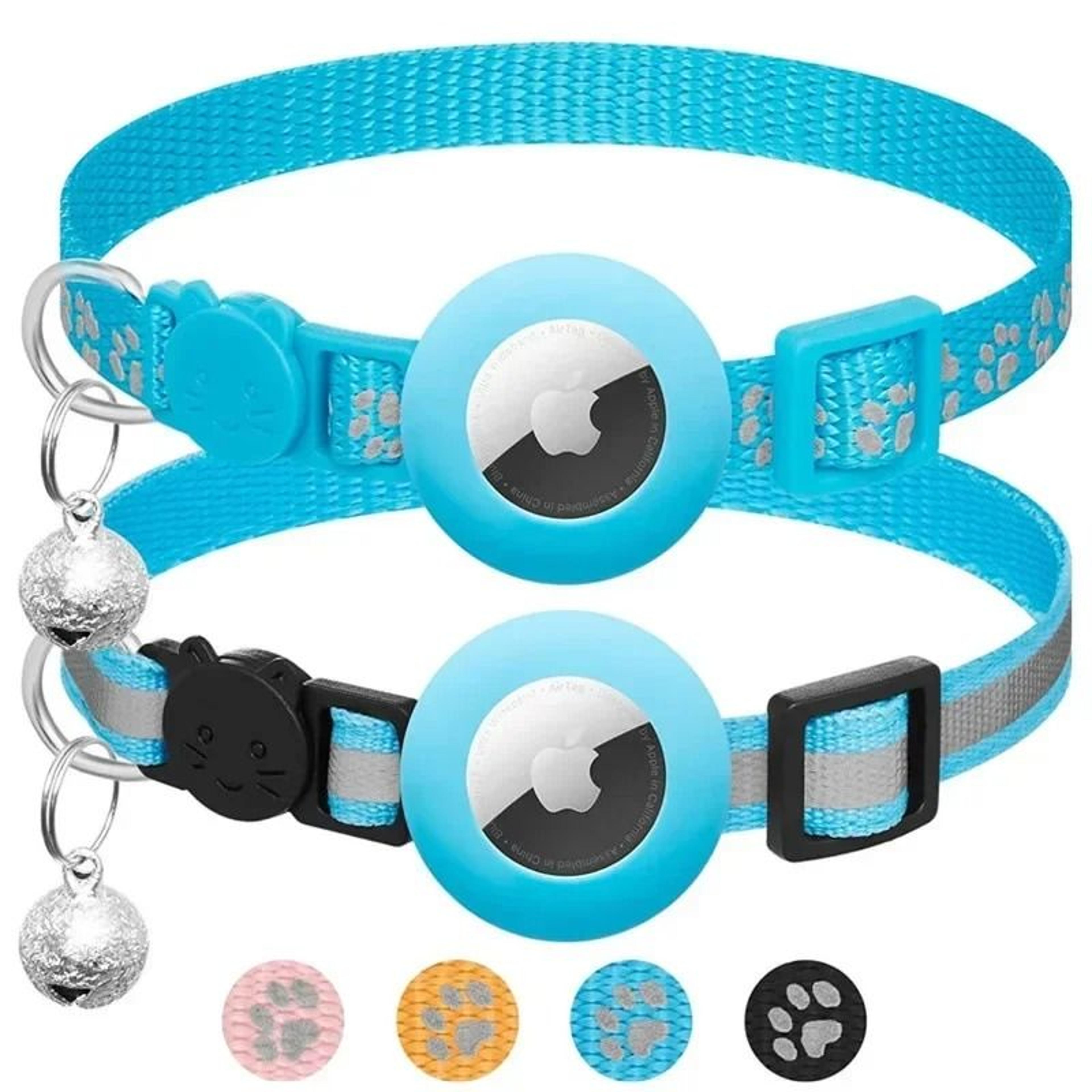 AirTag Compatible Reflective Cat Collar With Bell Safety Buckle For Kittens Puppies 7