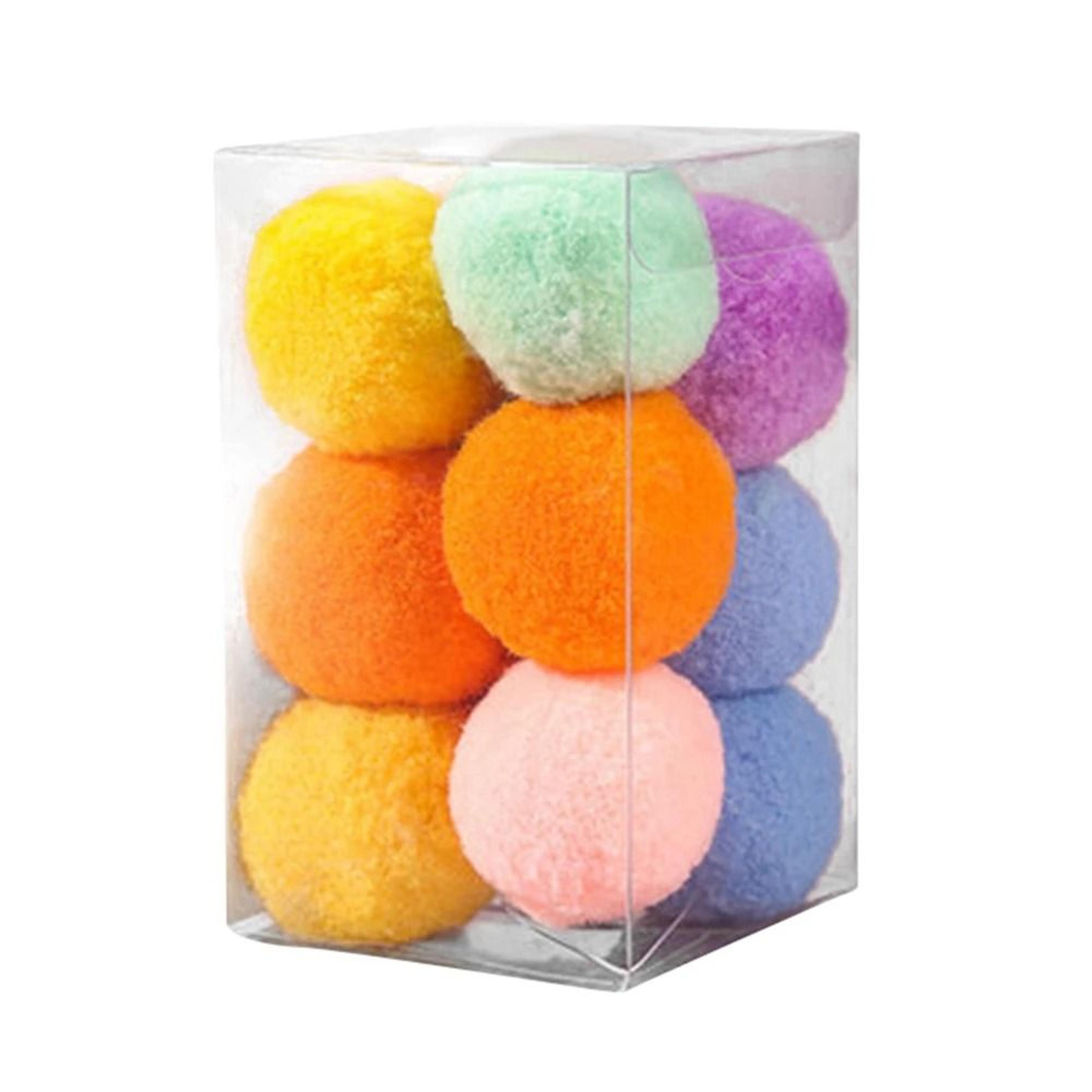 Soft Pom Pom Cat Toy Balls For Interactive Indoor Play 7