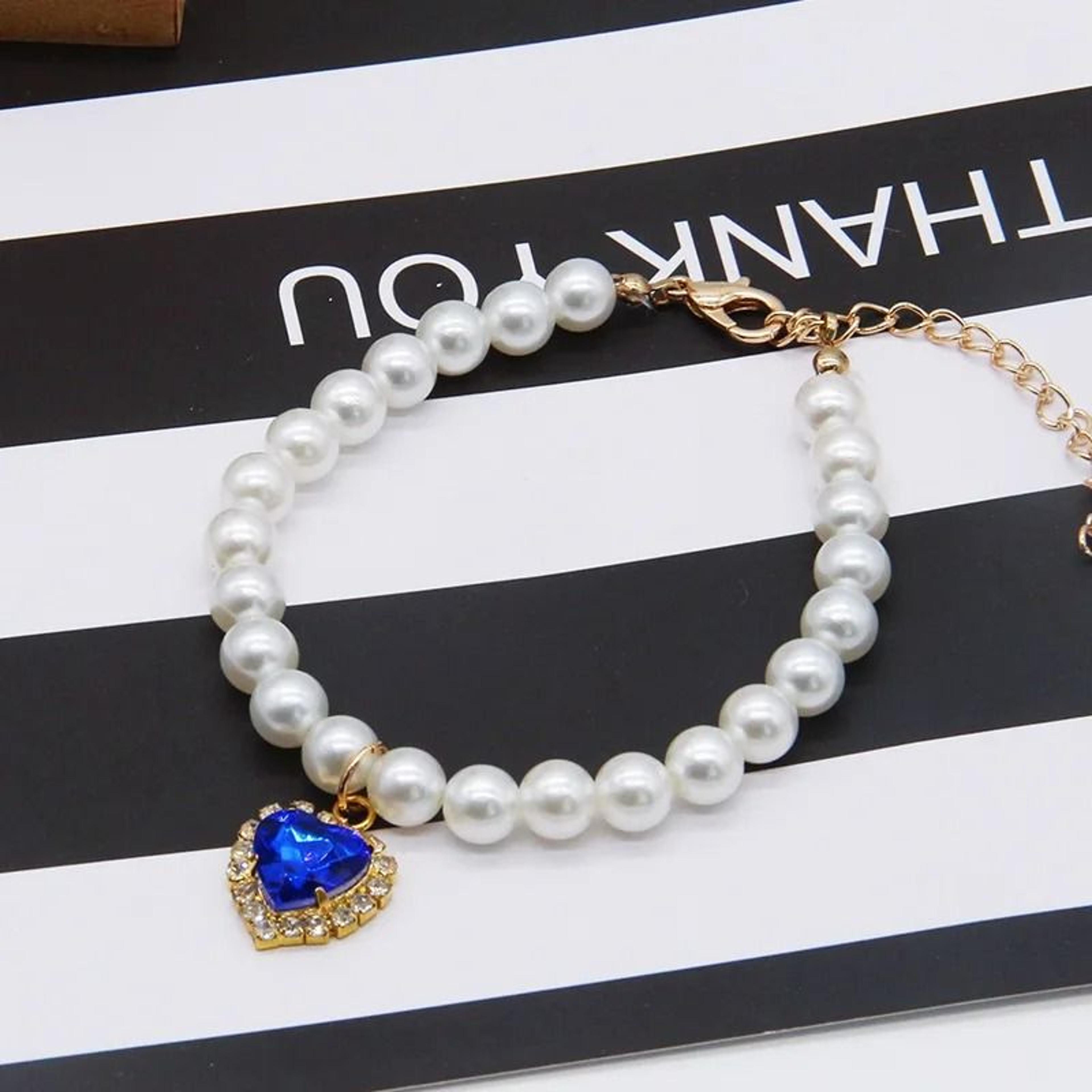 Adjustable Pearl Cat Collar Necklace For Kittens 7