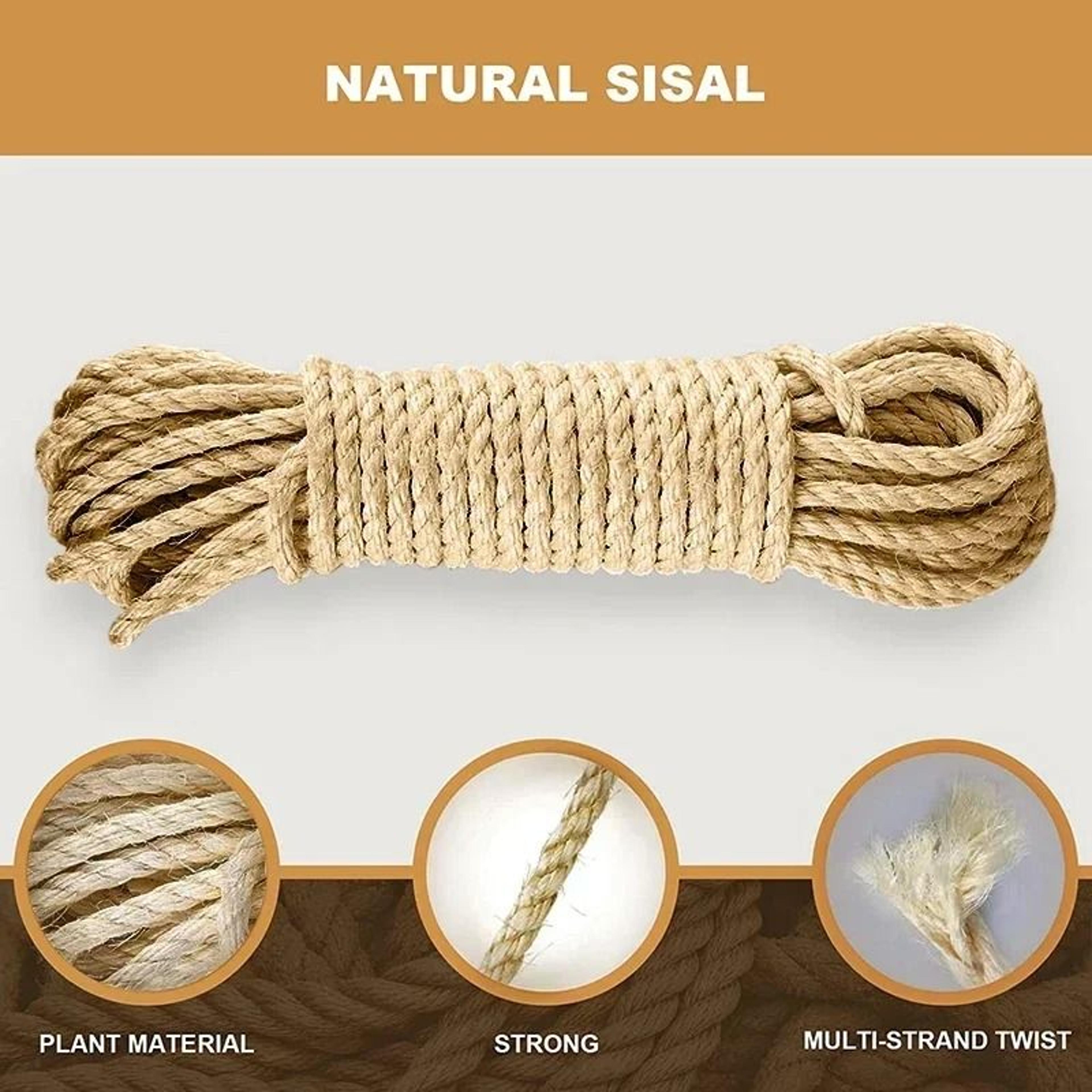 Natural Sisal Rope For Cat Scratching Post And DIY Furniture Repair 4