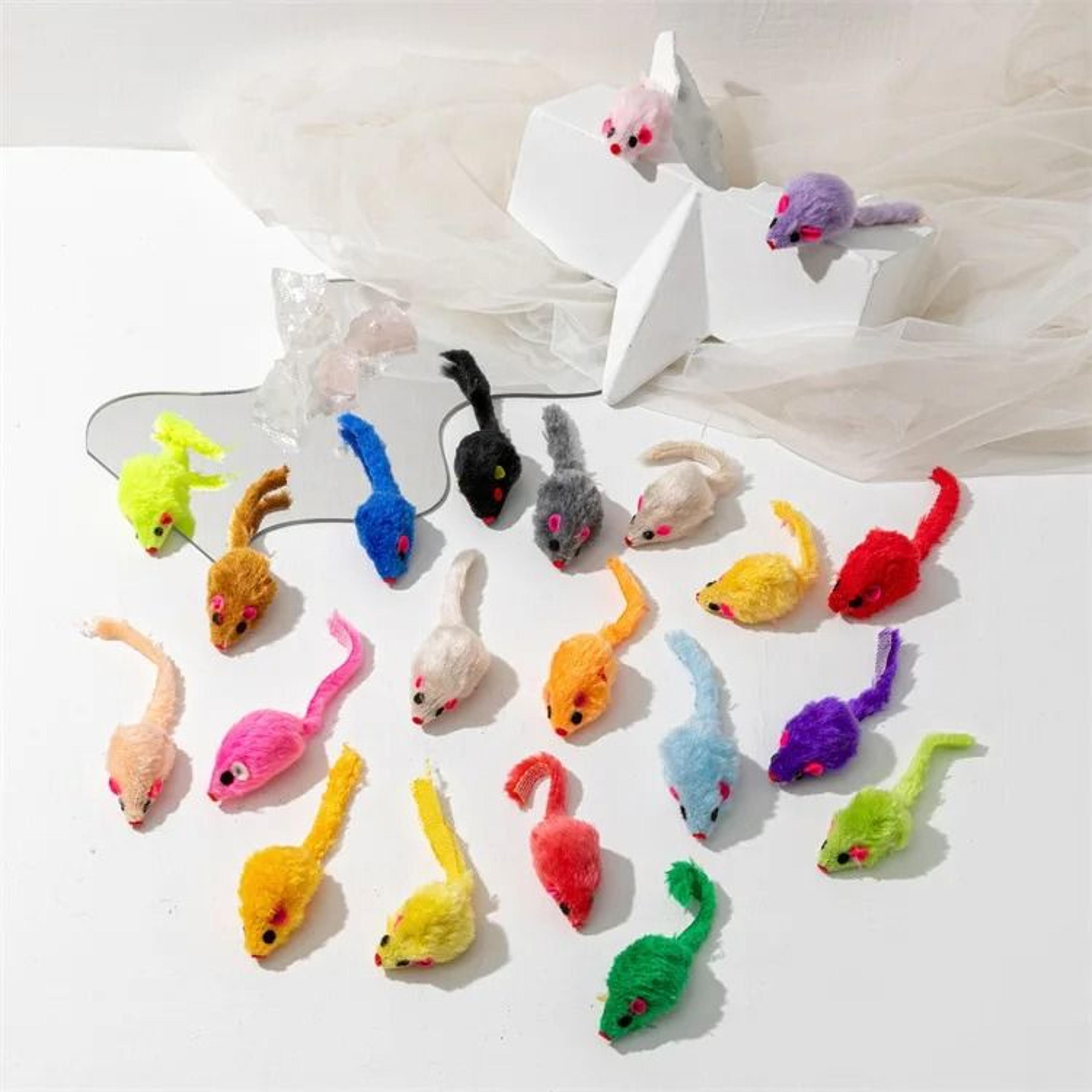 Interactive Cat Feather Toy Refill Set With Mouse Worm Bell Ball For Kitten Training Play 11
