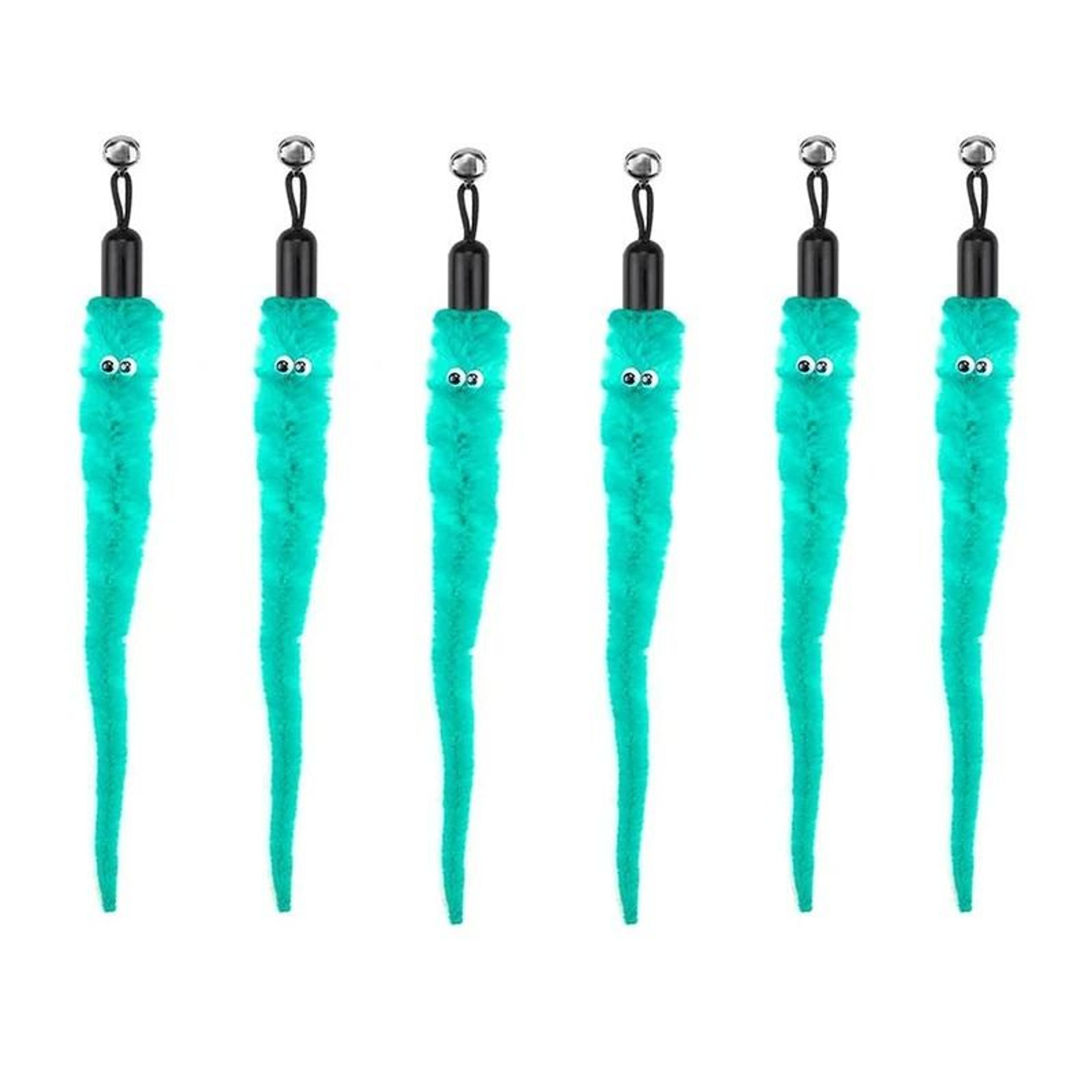 Interactive Cat Feather Toy Refill Set With Mouse Worm Bell Ball For Kitten Training Play 3