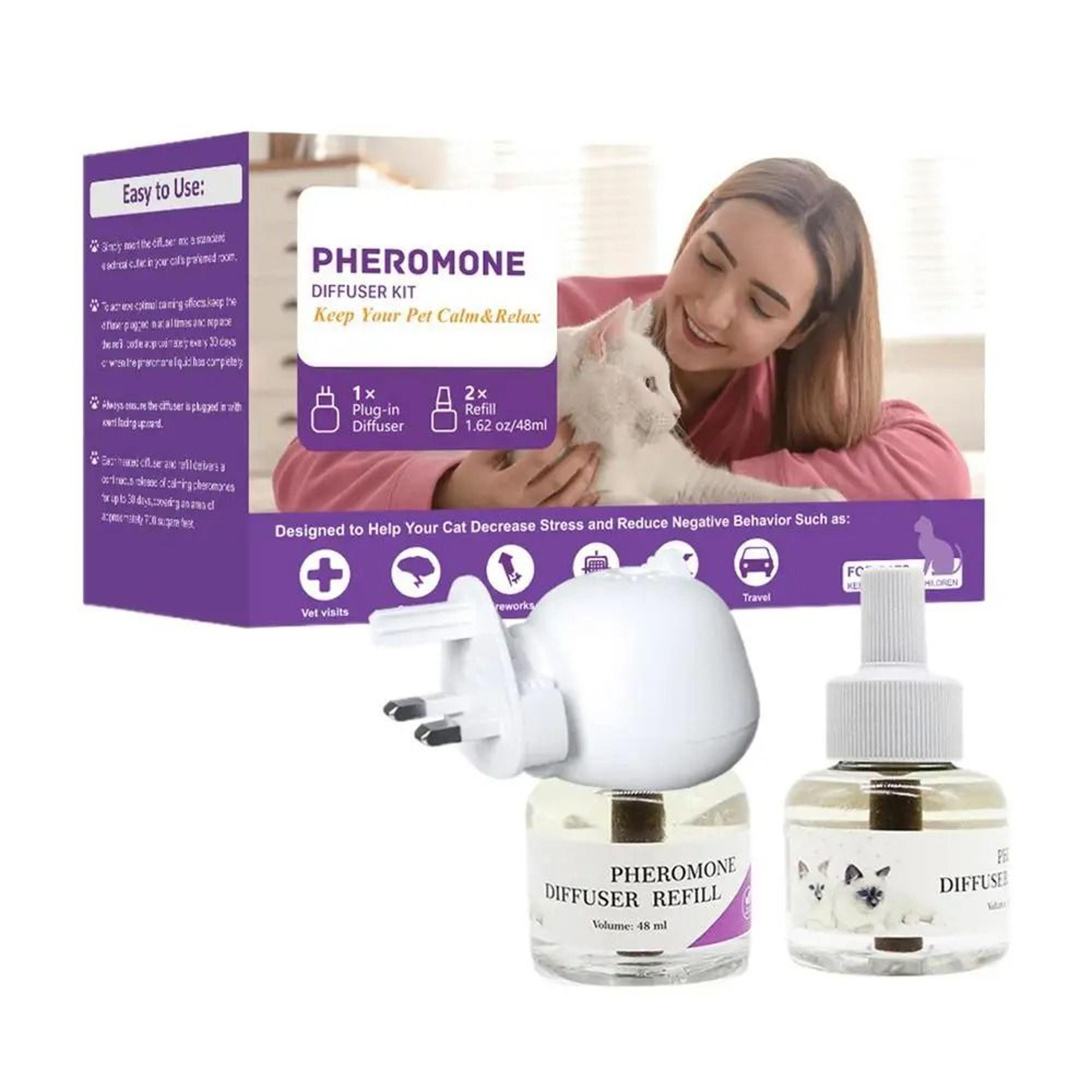 Long Lasting Cat Pheromone Diffuser Plug In For Stress Relief Travel And Home Comfort 3