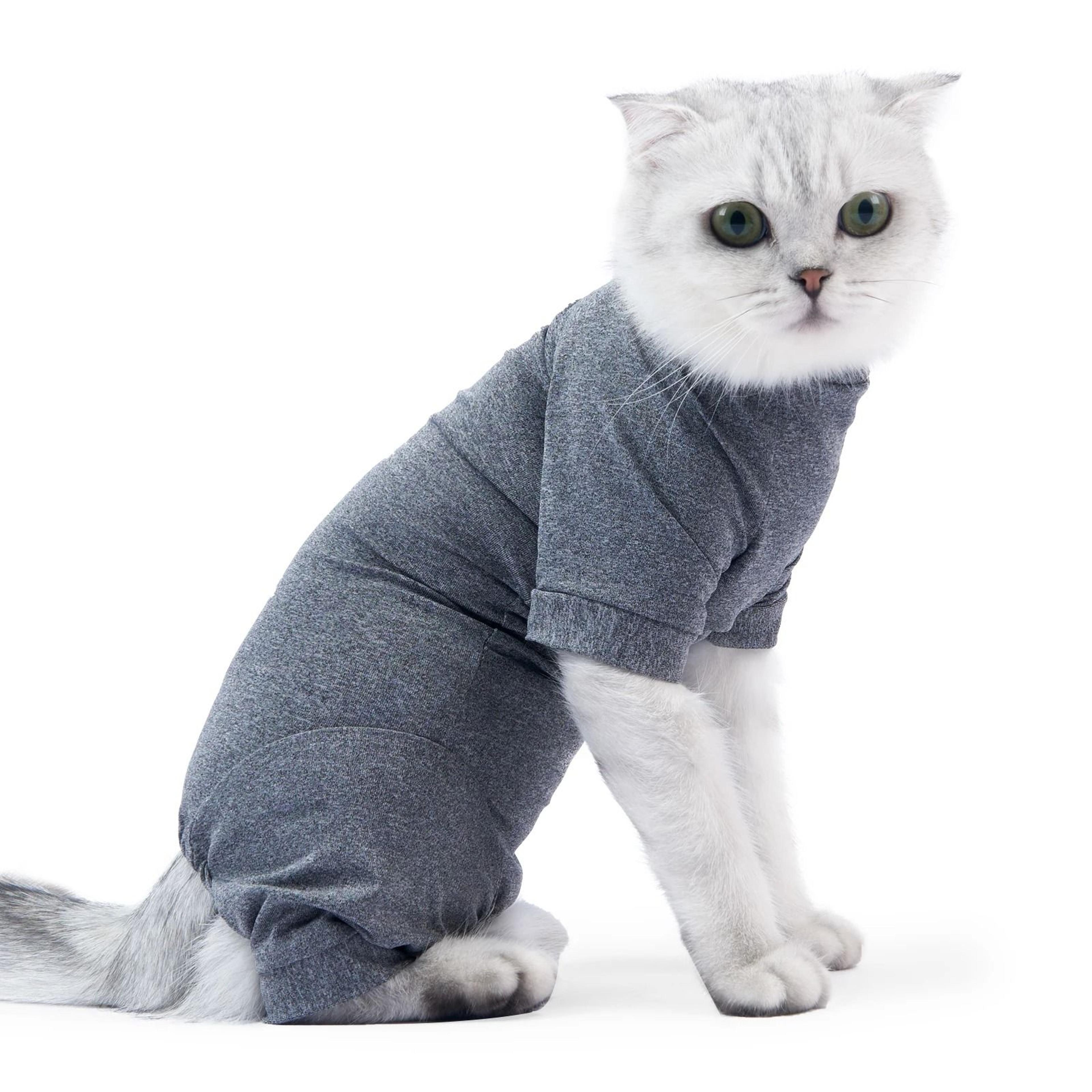 soft cotton cat recovery suit anti licking post surgery clothes for warm comfortable healing care