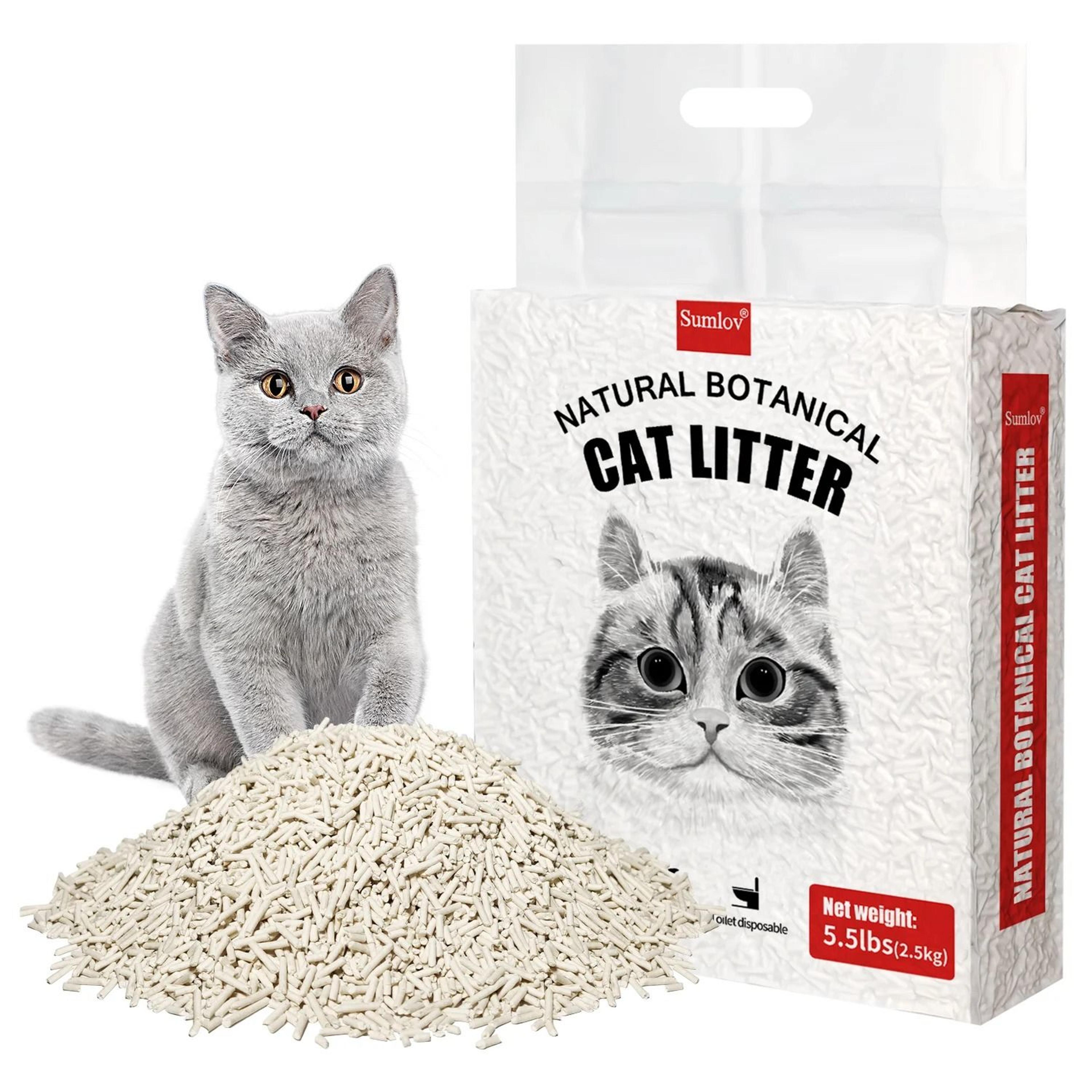 sumlov tofu cat litter 33lb natural dust free flushable quick clumping odor control
