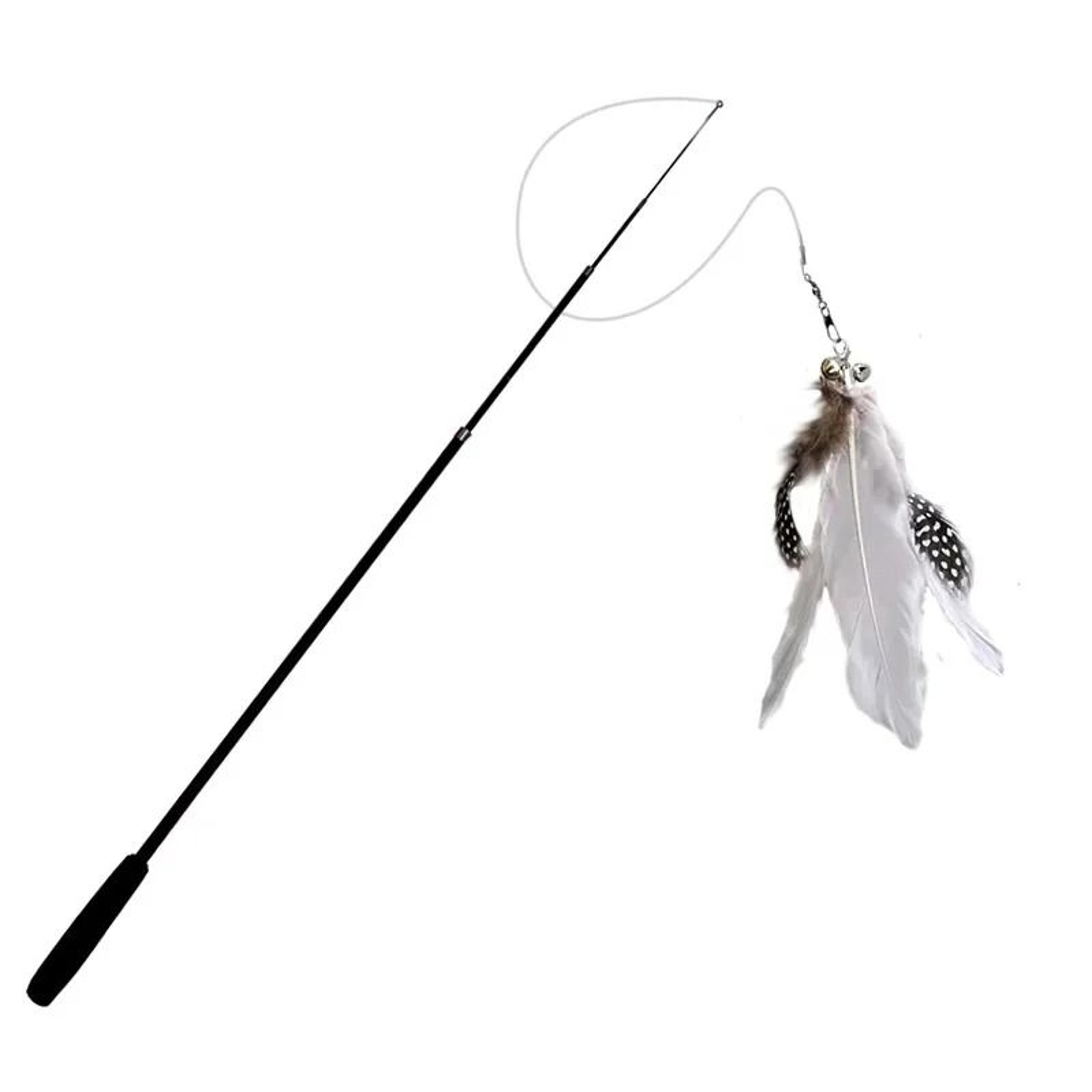Extra Long Telescopic Cat Wand Feather Toy For Interactive Indoor Exercise And Boredom Relief 2