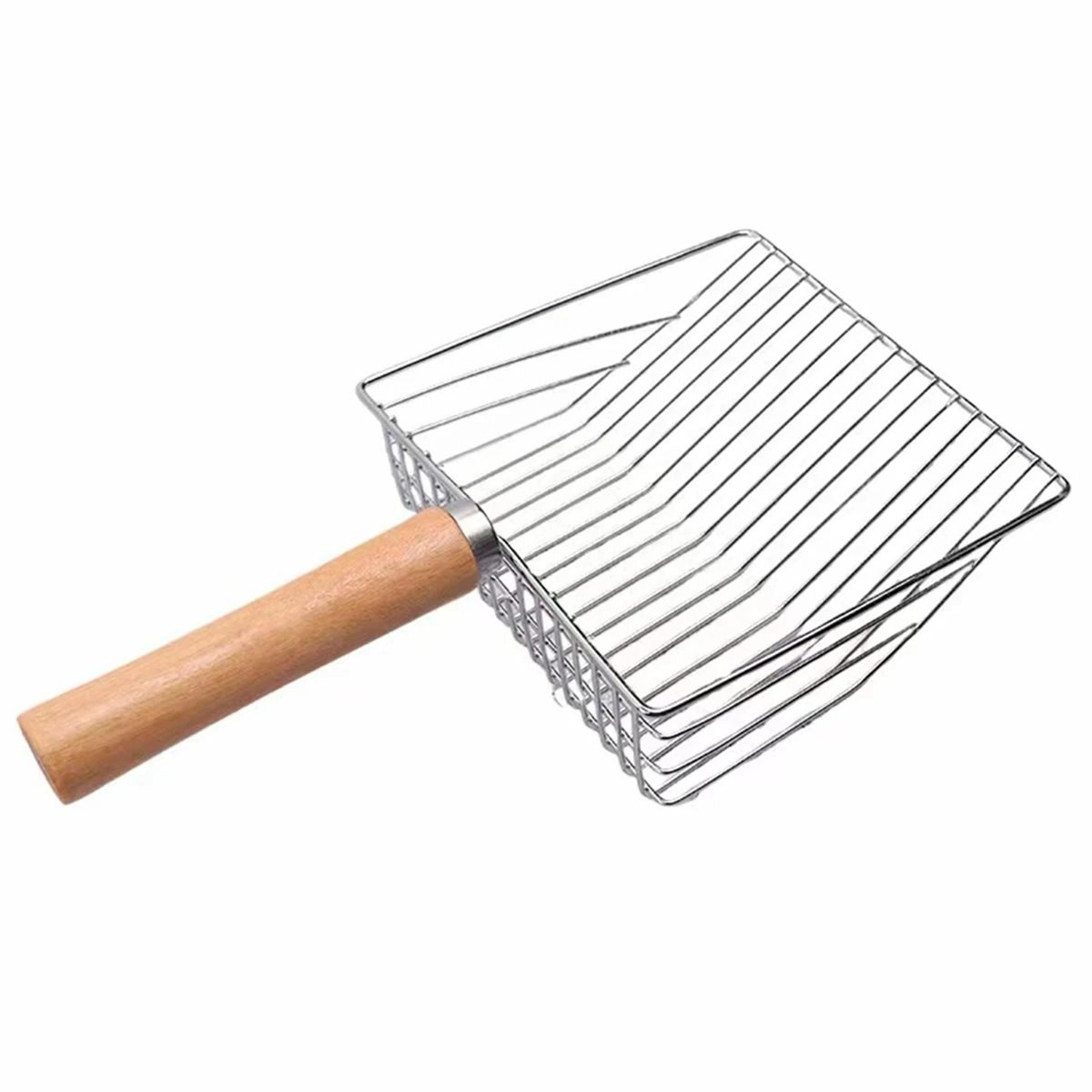 Stainless Steel Cat Litter Shovel Durable Handle Pet Poop Scoop Cleaning Tool 1