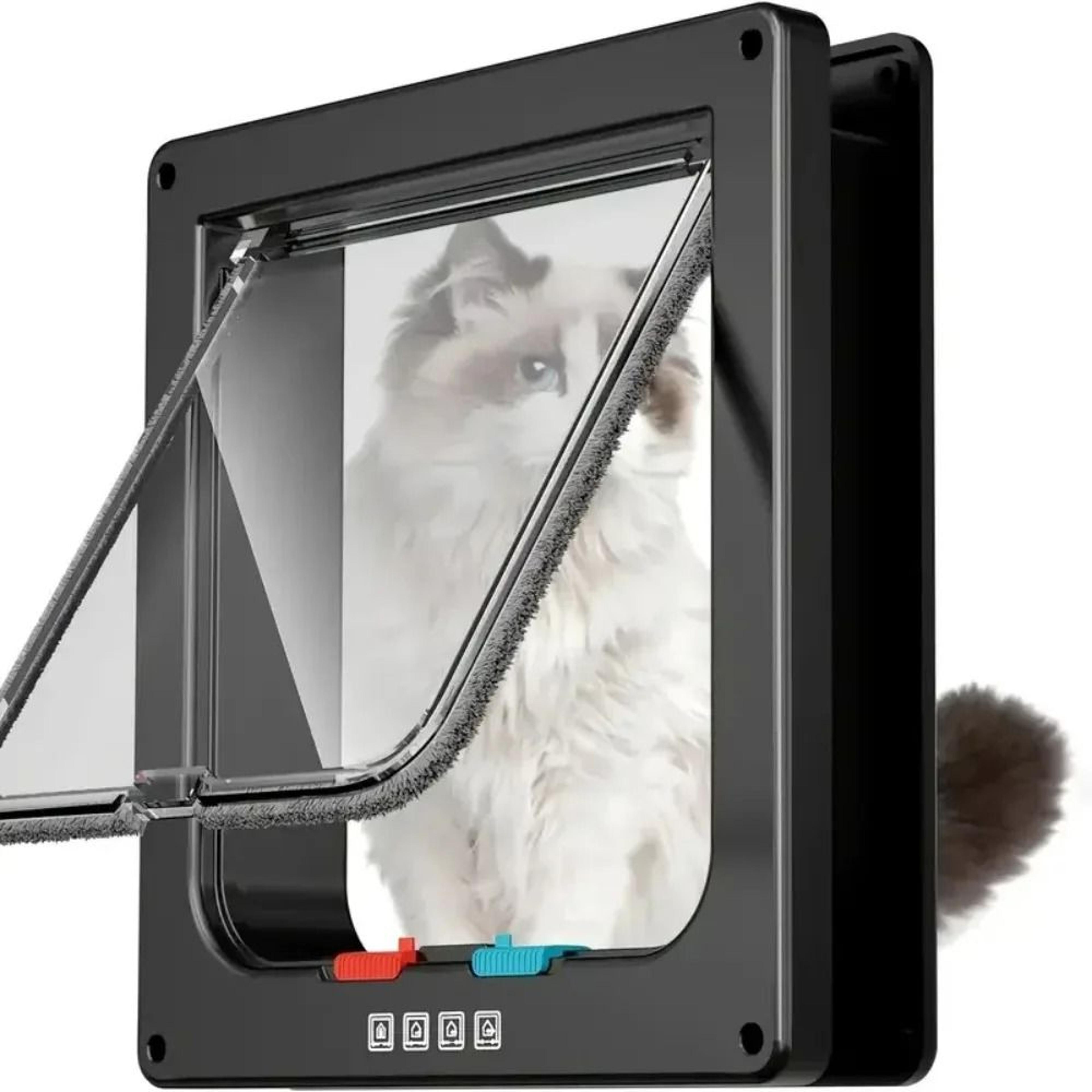 Weatherproof Cat Dog Door Flap With 4 Way Locking Security For Small Pets 0