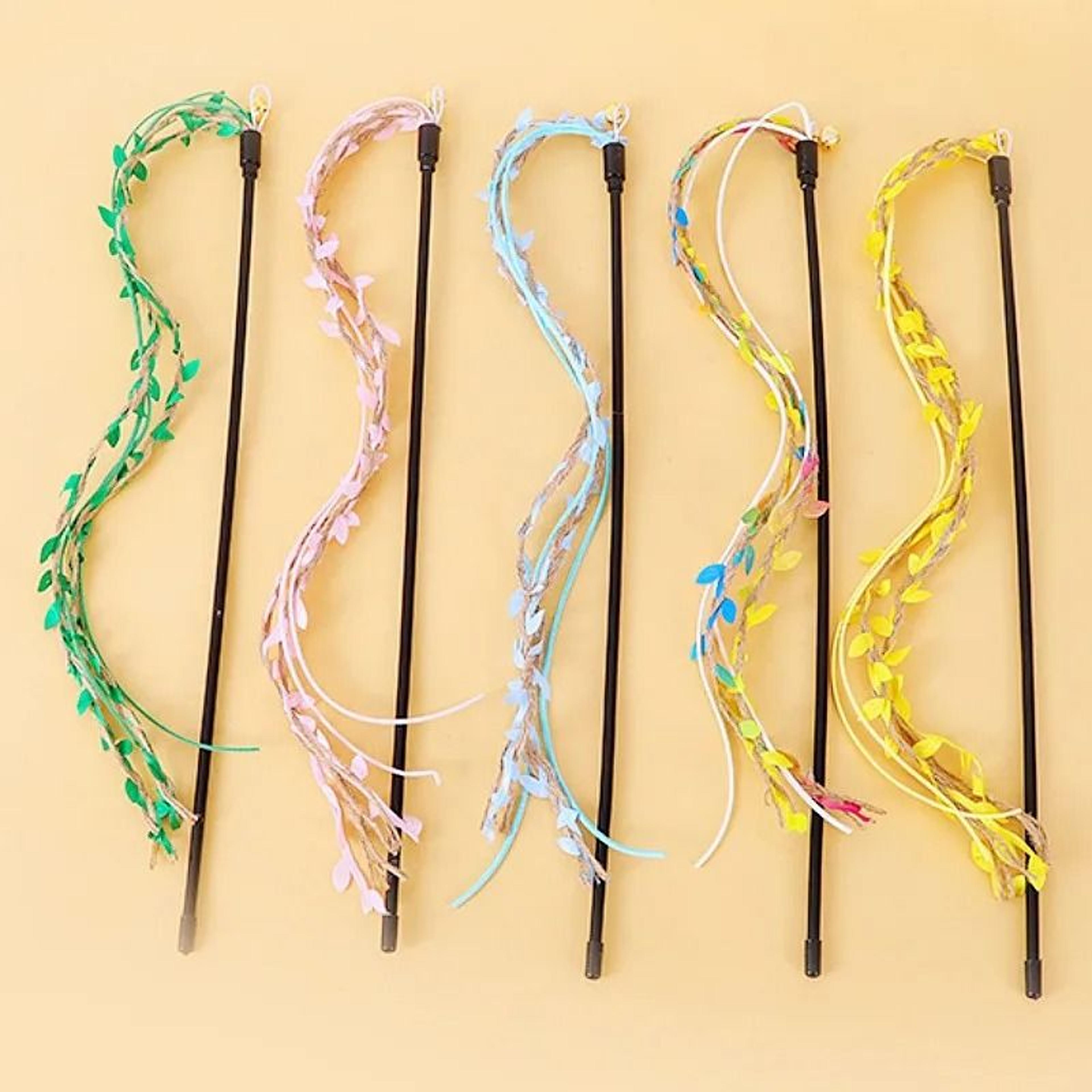 Long Handle Cat Tassel Teaser Stick With Bell Rope Toy For Indoor Play 10