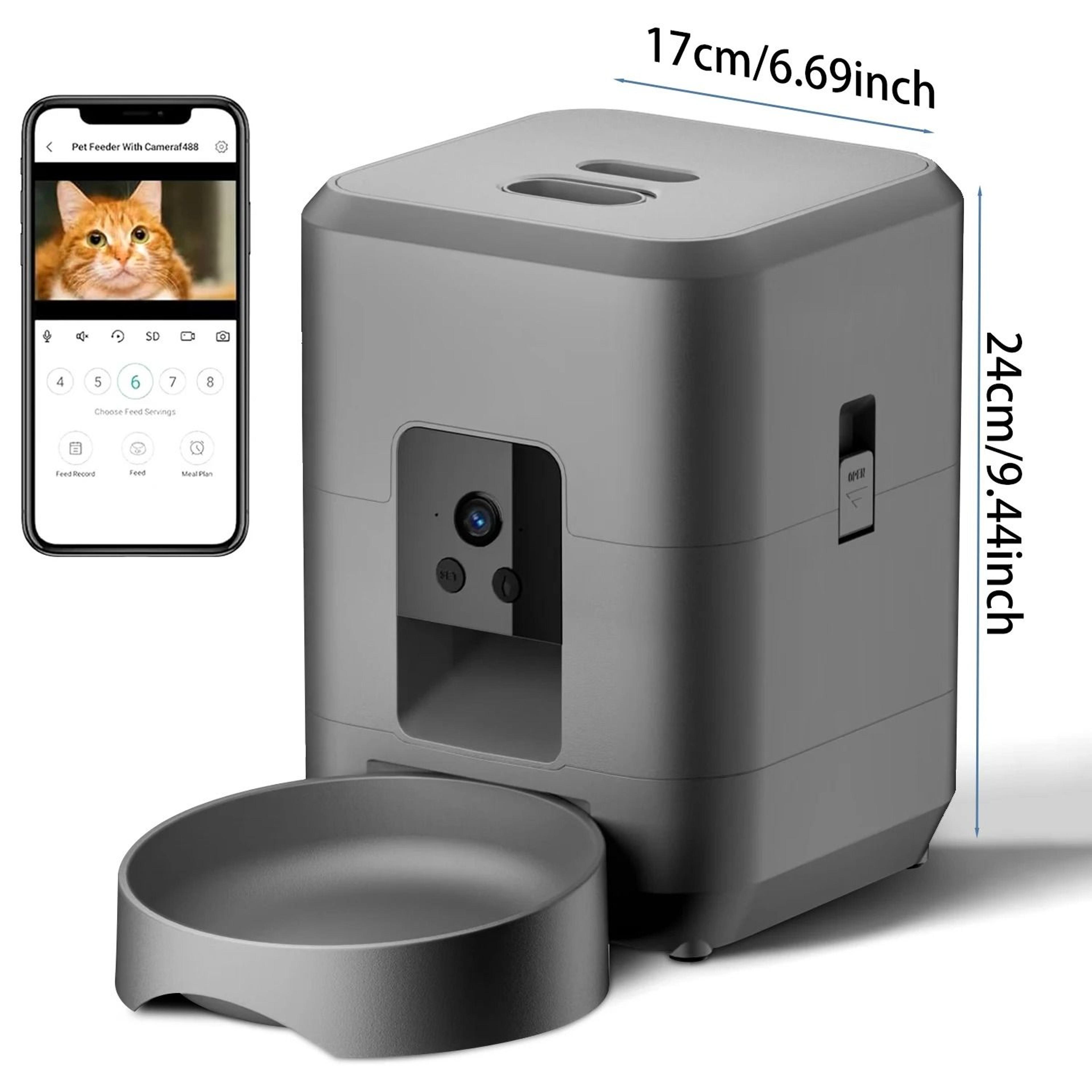 Smart 2L Automatic Pet Feeder With Camera Wifi App Control For Cats Dogs 3