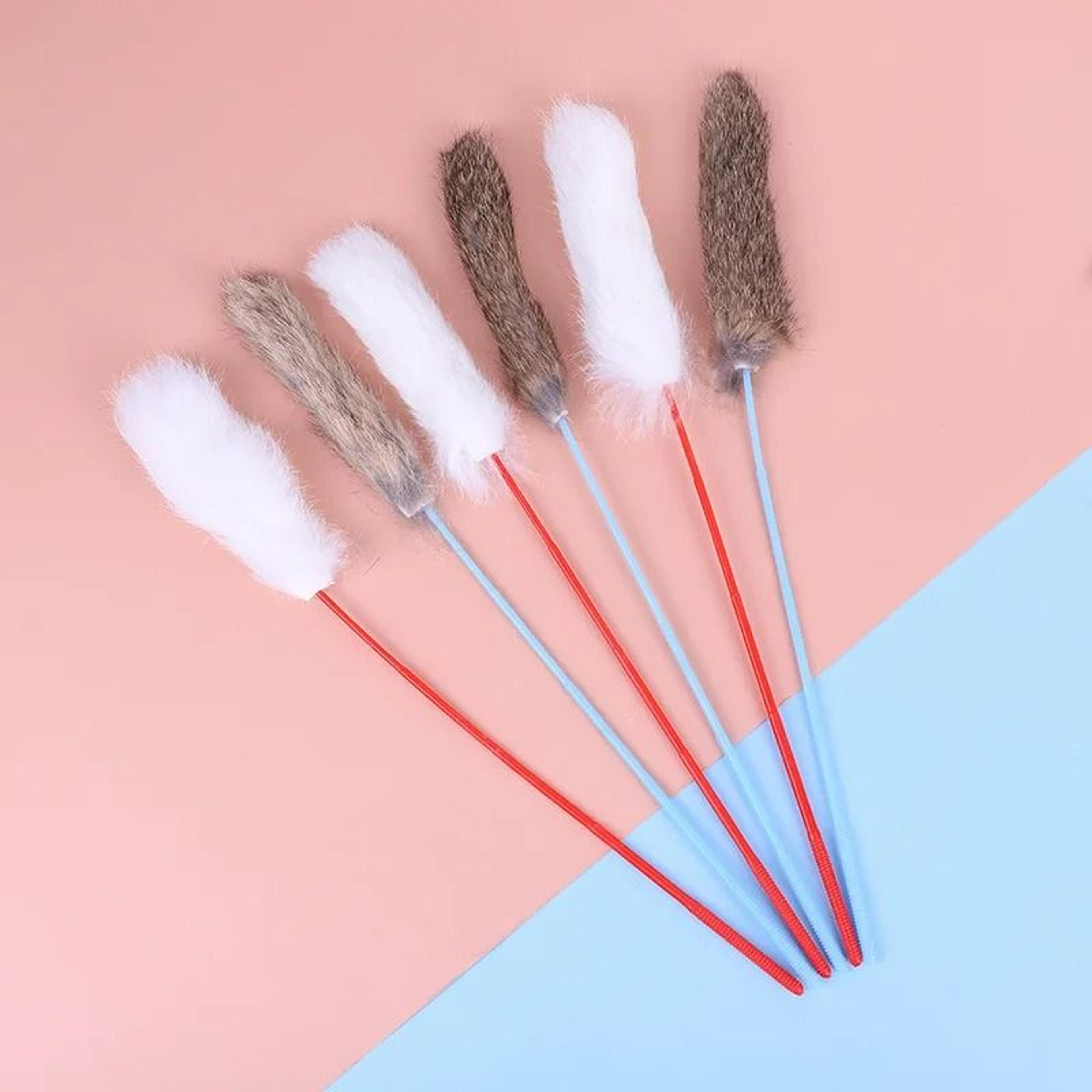 Five Piece Cat Feather Wand Toy Set With Bell For Interactive Kitten Exercise Play 2