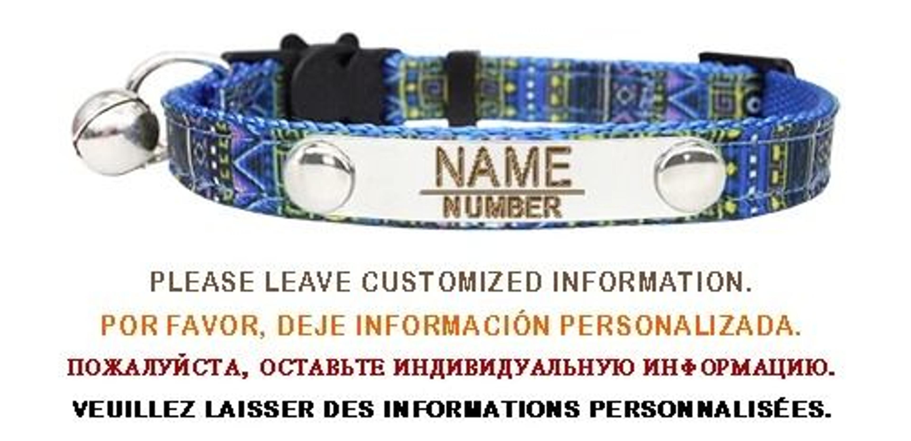 Personalized Breakaway Cat Collar With Bell Custom Nameplate For Kitten And Small Dog Safety Wear 3