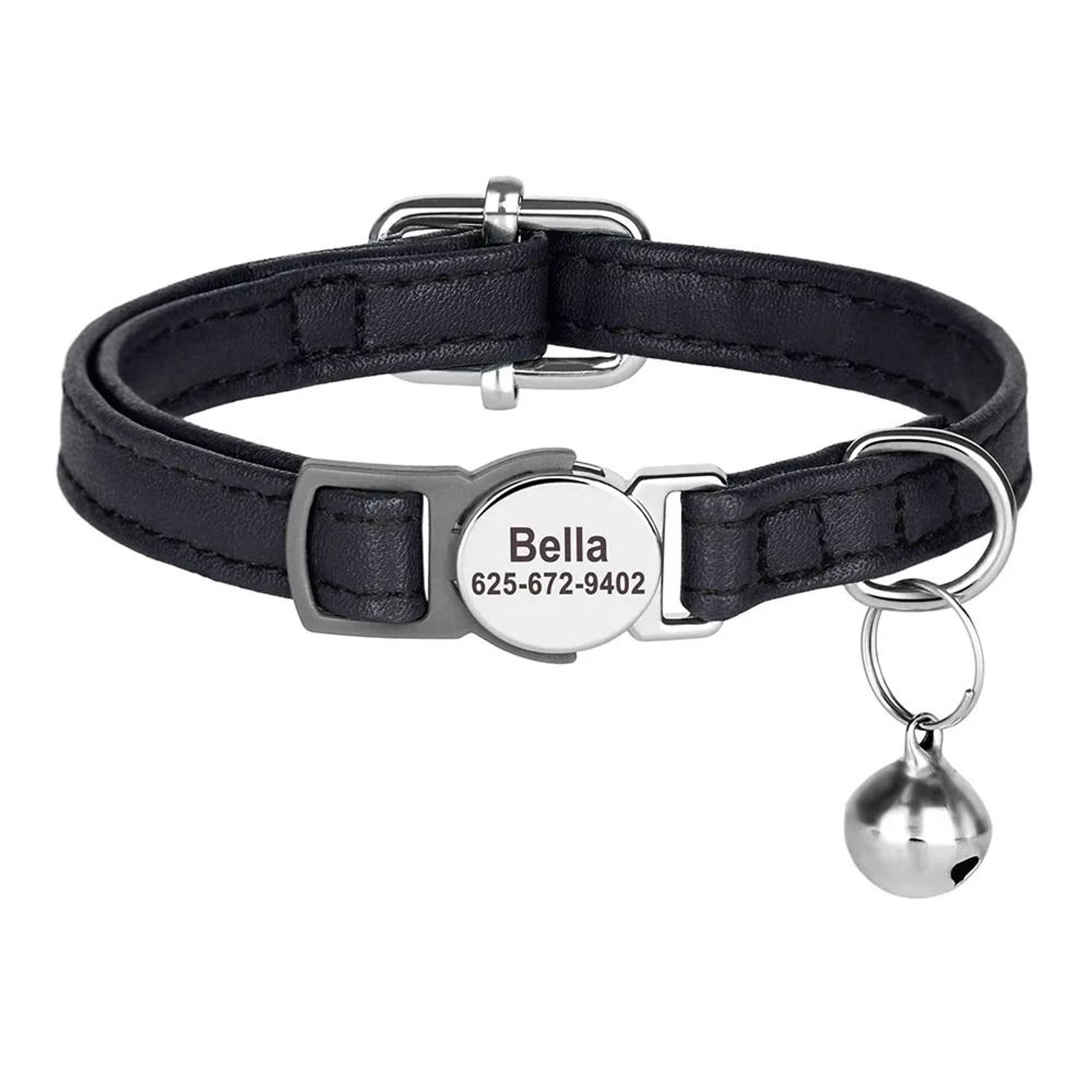Personalized Engraved Cat Collar Adjustable Anti Lost Name Necklace For Kittens Puppies And Small D 24