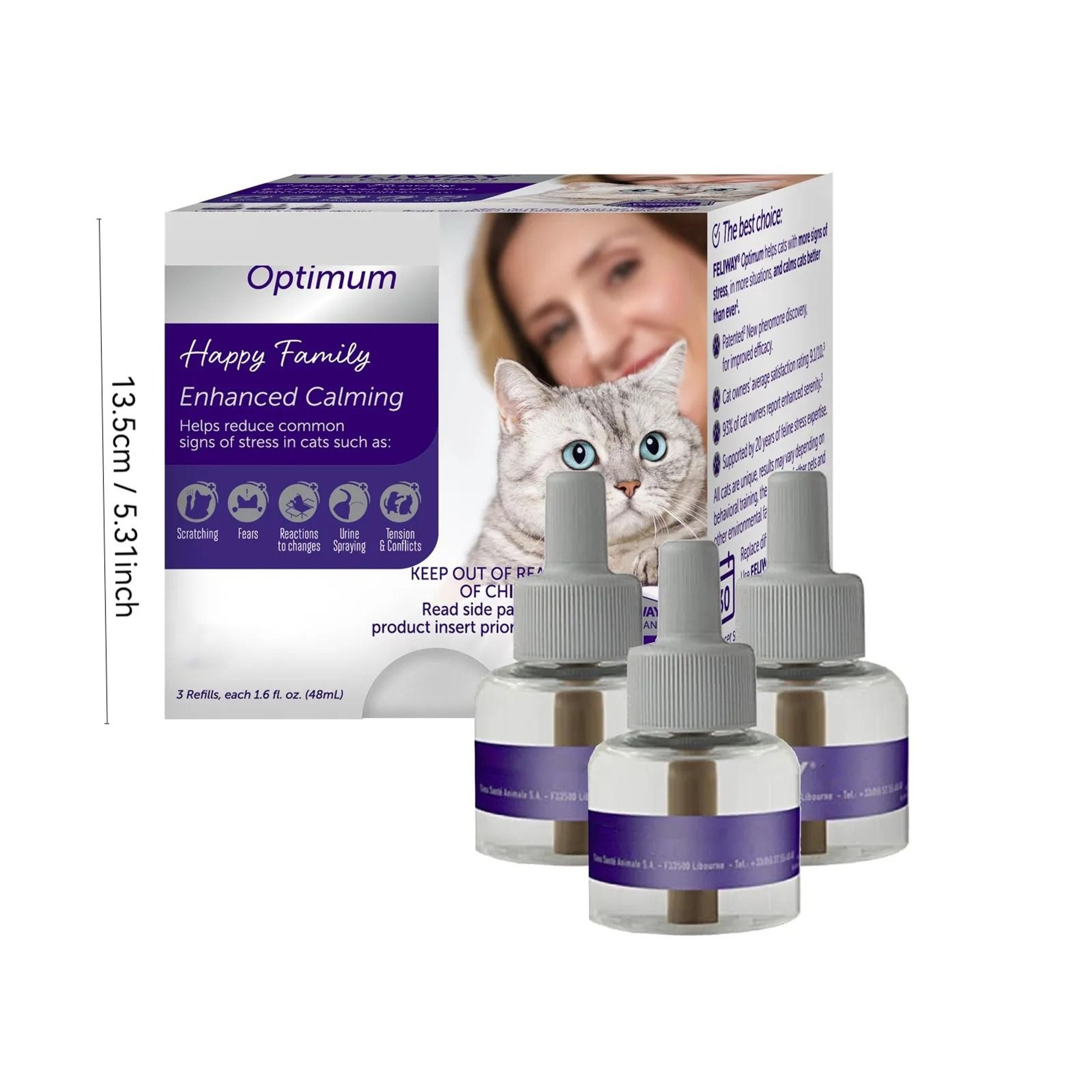 yhope classic calm cat refill three pack 48ml soothing diffuser support for stressful pet moments