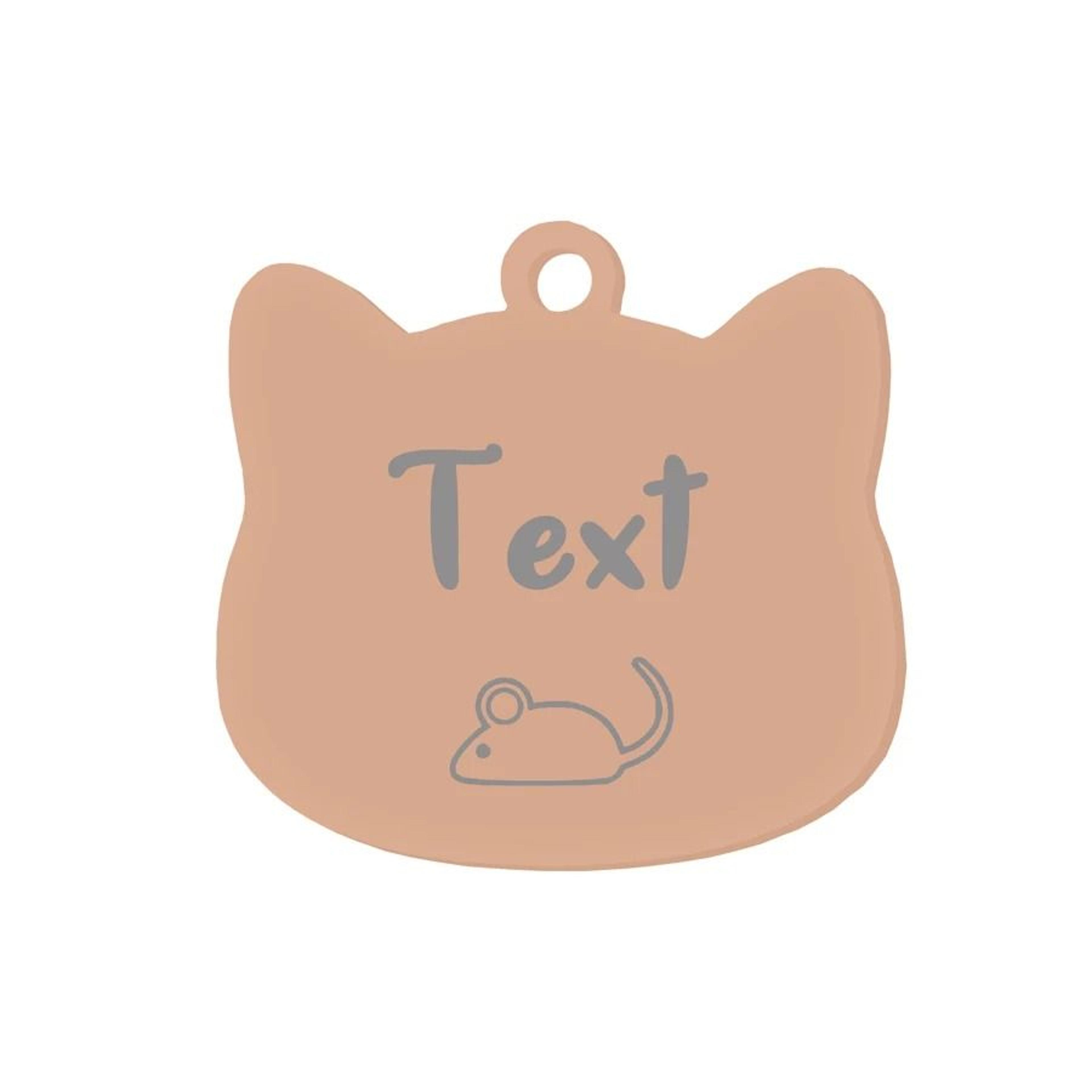 Custom Stainless Steel Cat Name Tag Engraved Pet ID Pendant 16