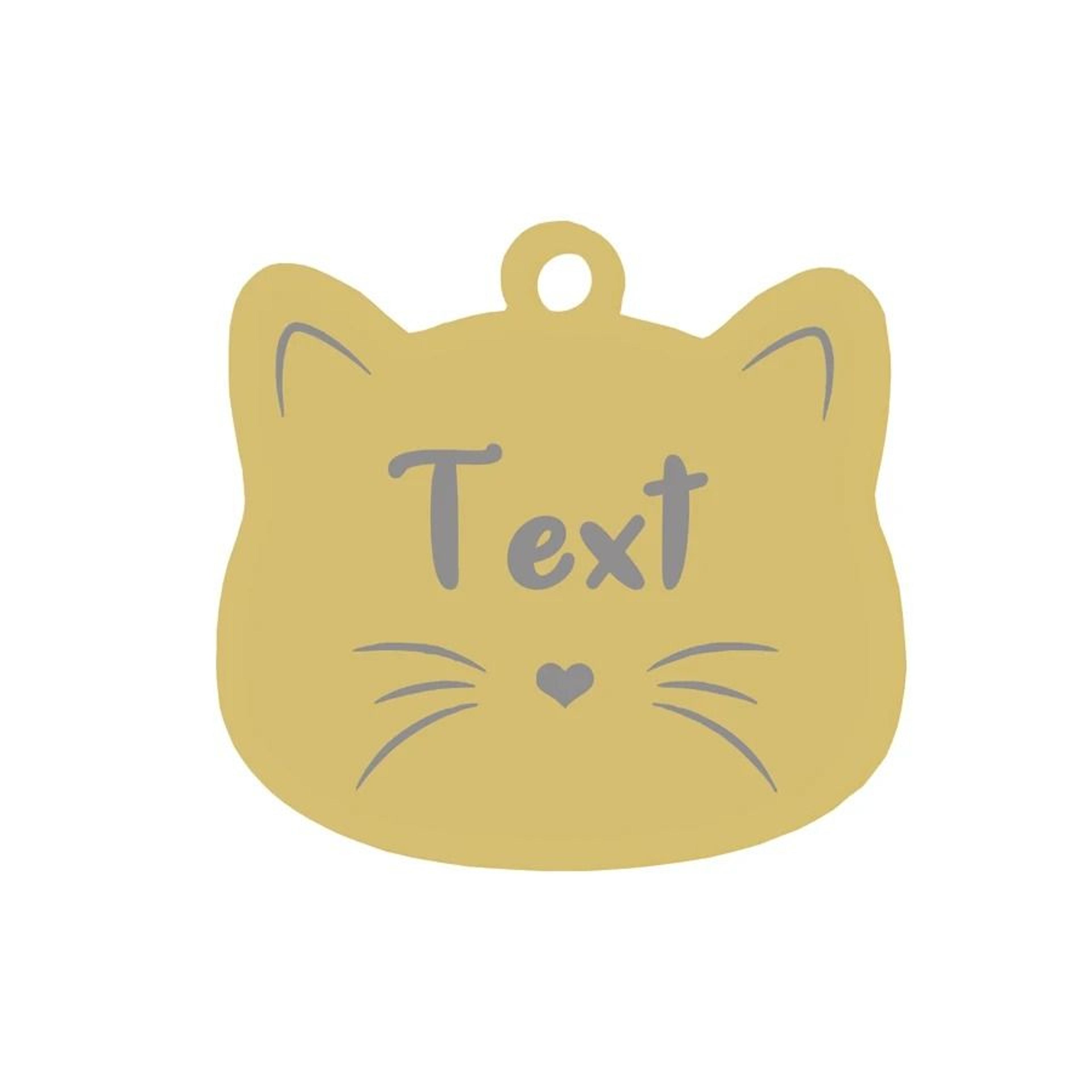 Custom Stainless Steel Cat Name Tag Engraved Pet ID Pendant 20