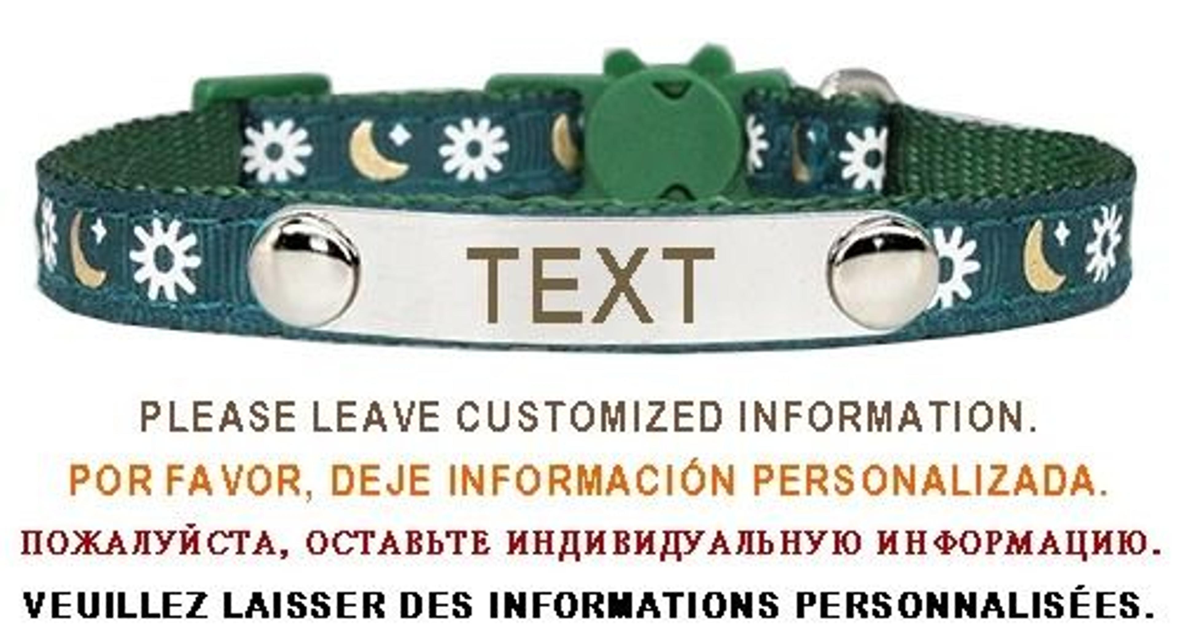 Personalized Cat Collar With Safety Buckle And Engraved Nameplate 4