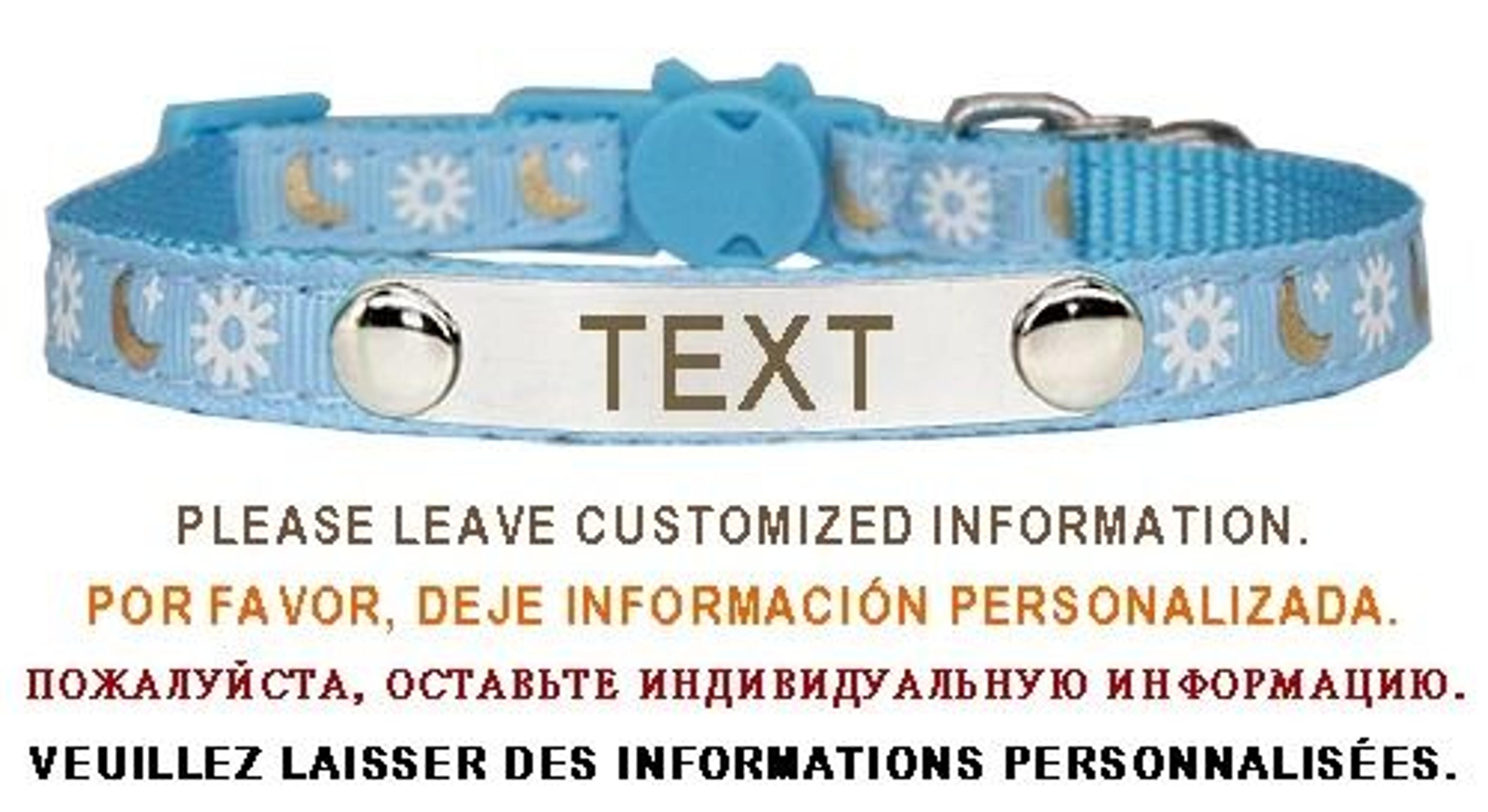 Personalized Cat Collar With Safety Buckle And Engraved Nameplate 3